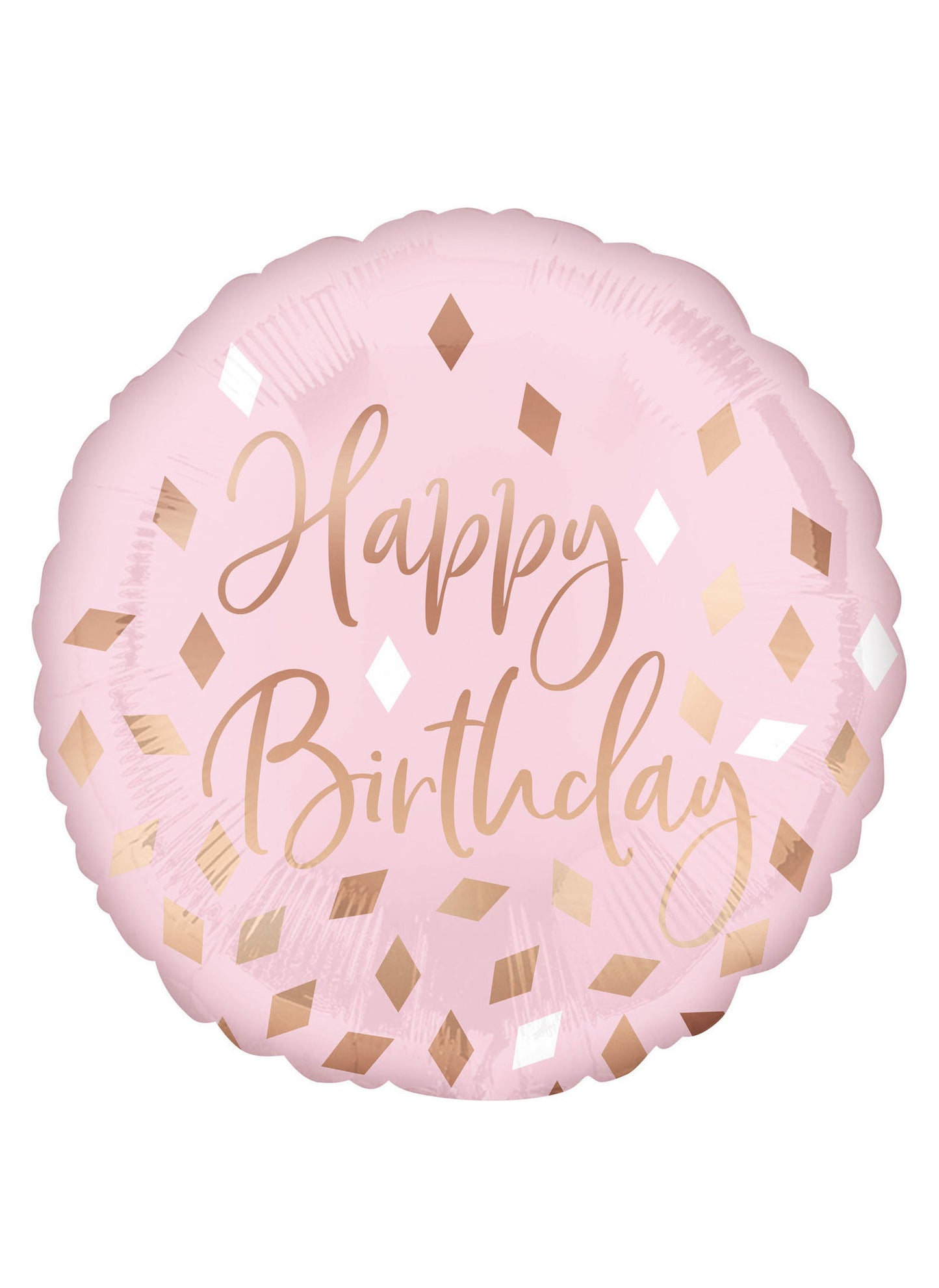 Hliníkový balónek všechno nejlepší k narozeninám růžové konfety růžové zlato 43 cm helium