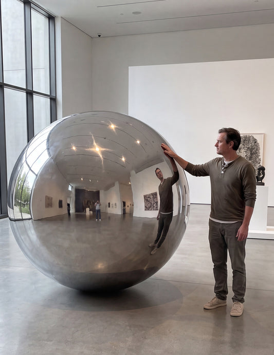 Obří stříbrný zrcadlový balón 200 cm