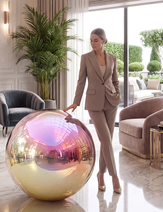 Obří iridiscentní zrcadlová koule balón 80 cm