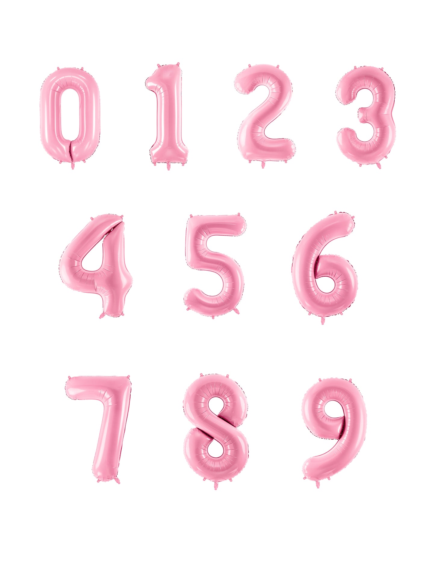 Obří pastelově růžový balónek s číslem 86 cm