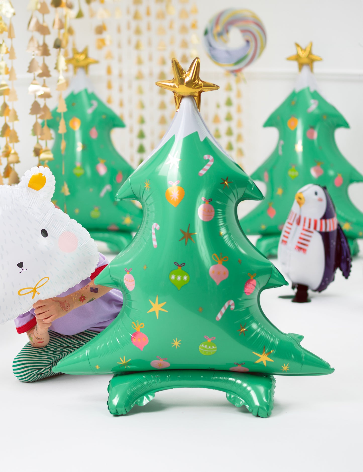 Obří fóliový balónek s vánočním stromečkem 78 x 94 cm