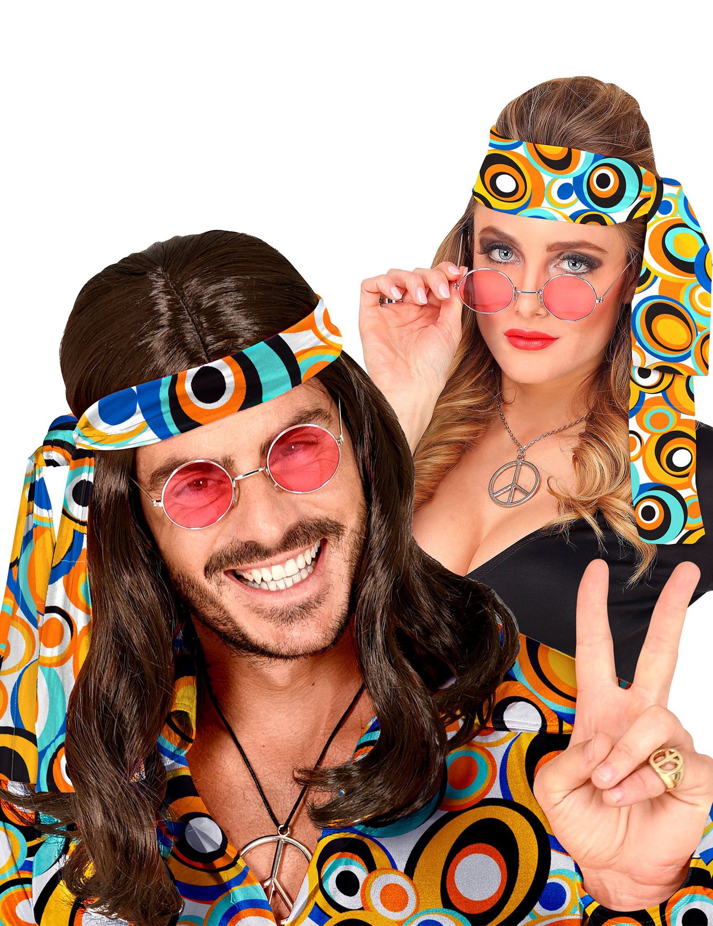 Čelenka pro dospělé s motivem bublin ze 70. let