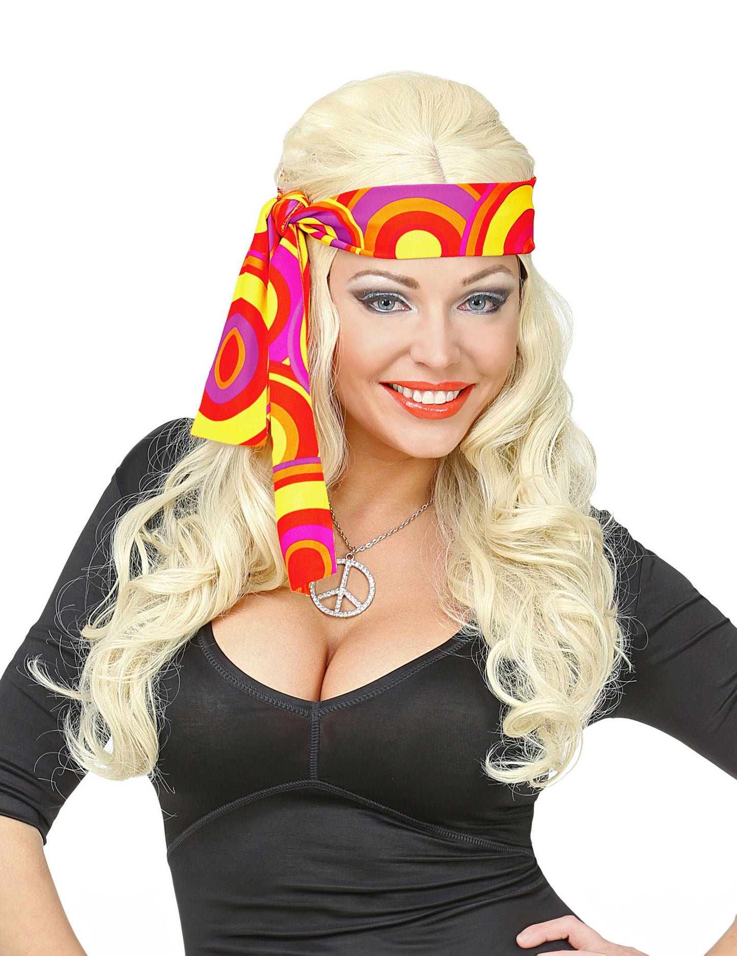 Čelenka pro dospělé s oranžovými bublinami ze 70. let