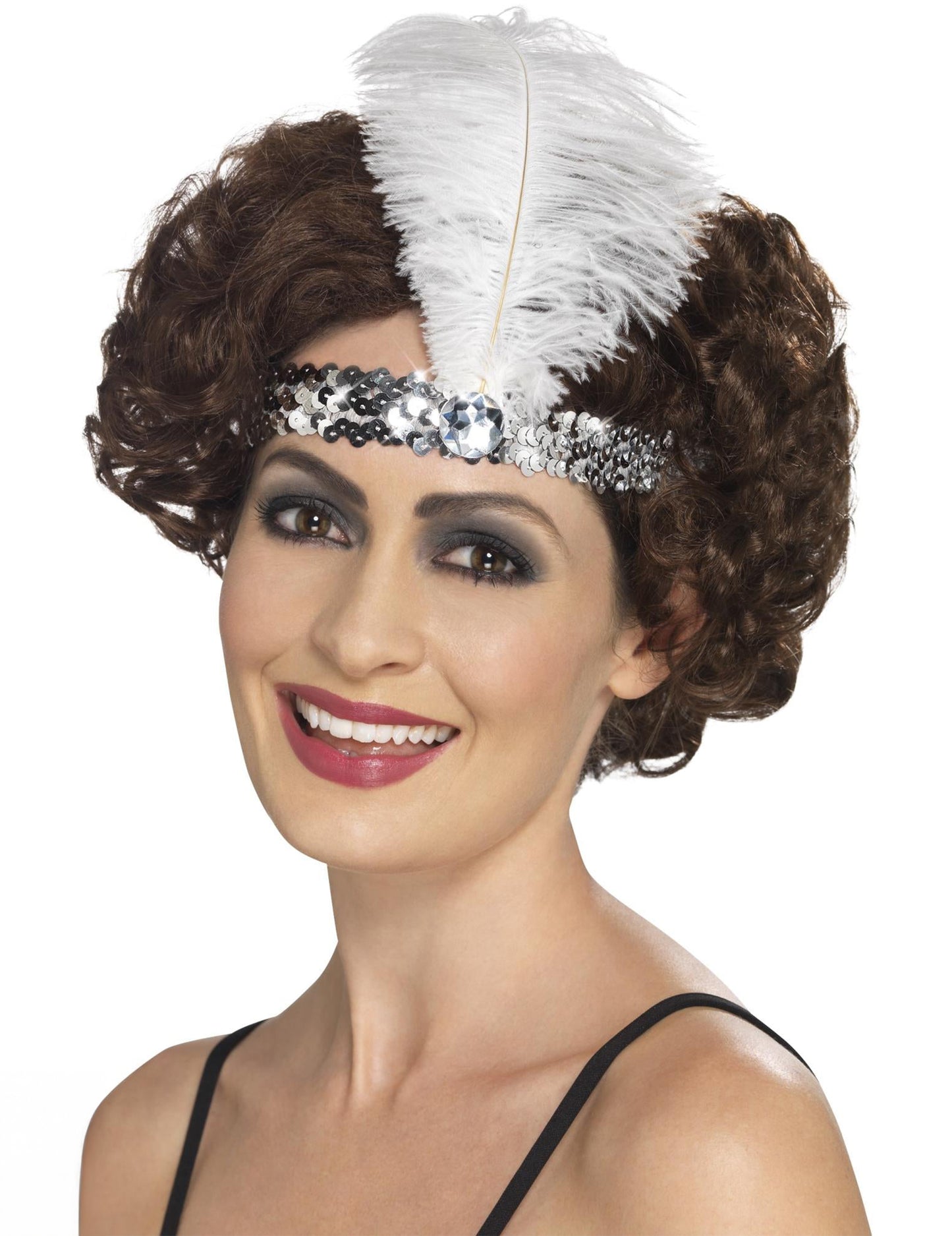 Pohled zepředu na čelenku Charleston pro ženy