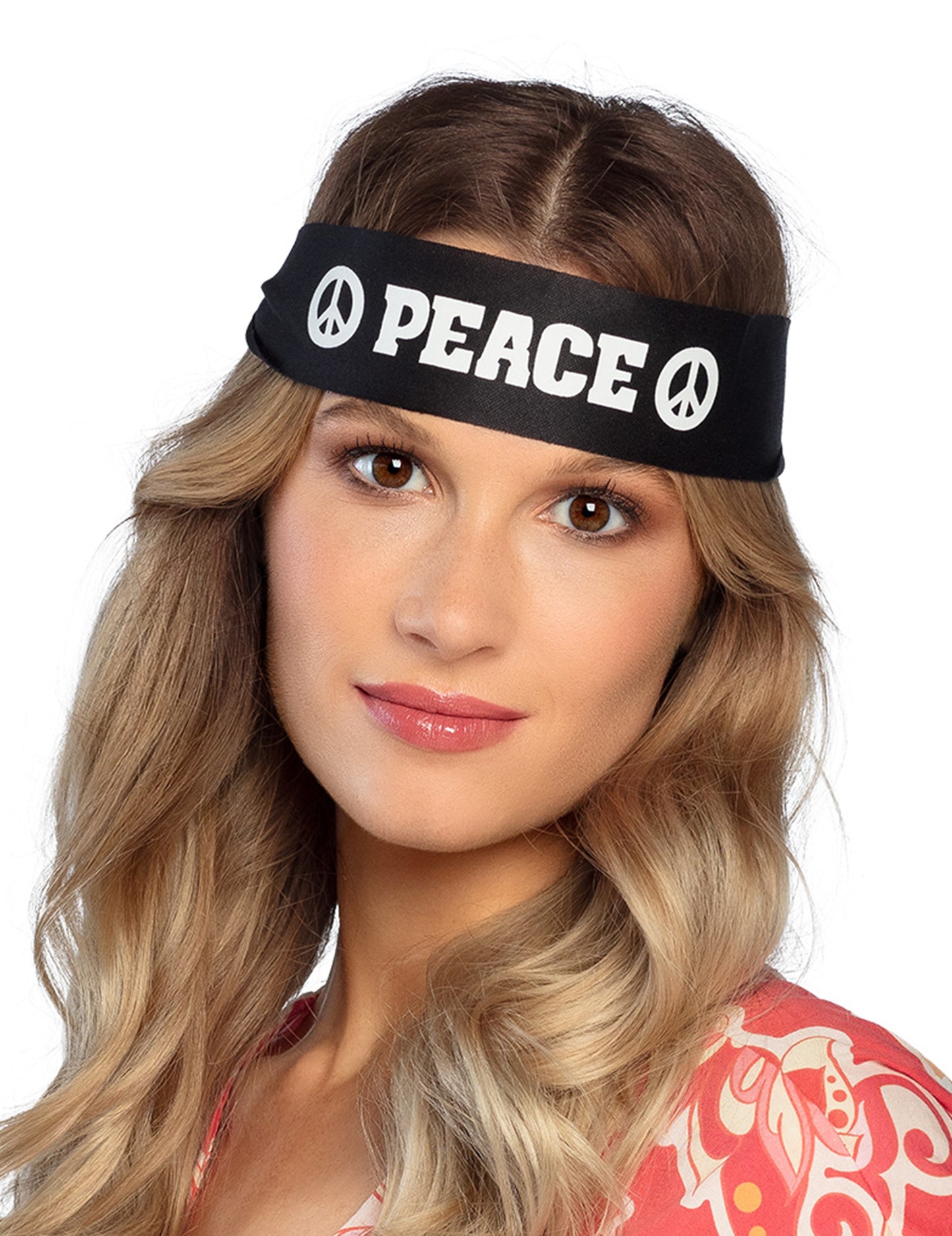 Čelenka pro dospělé s černým motivem míru