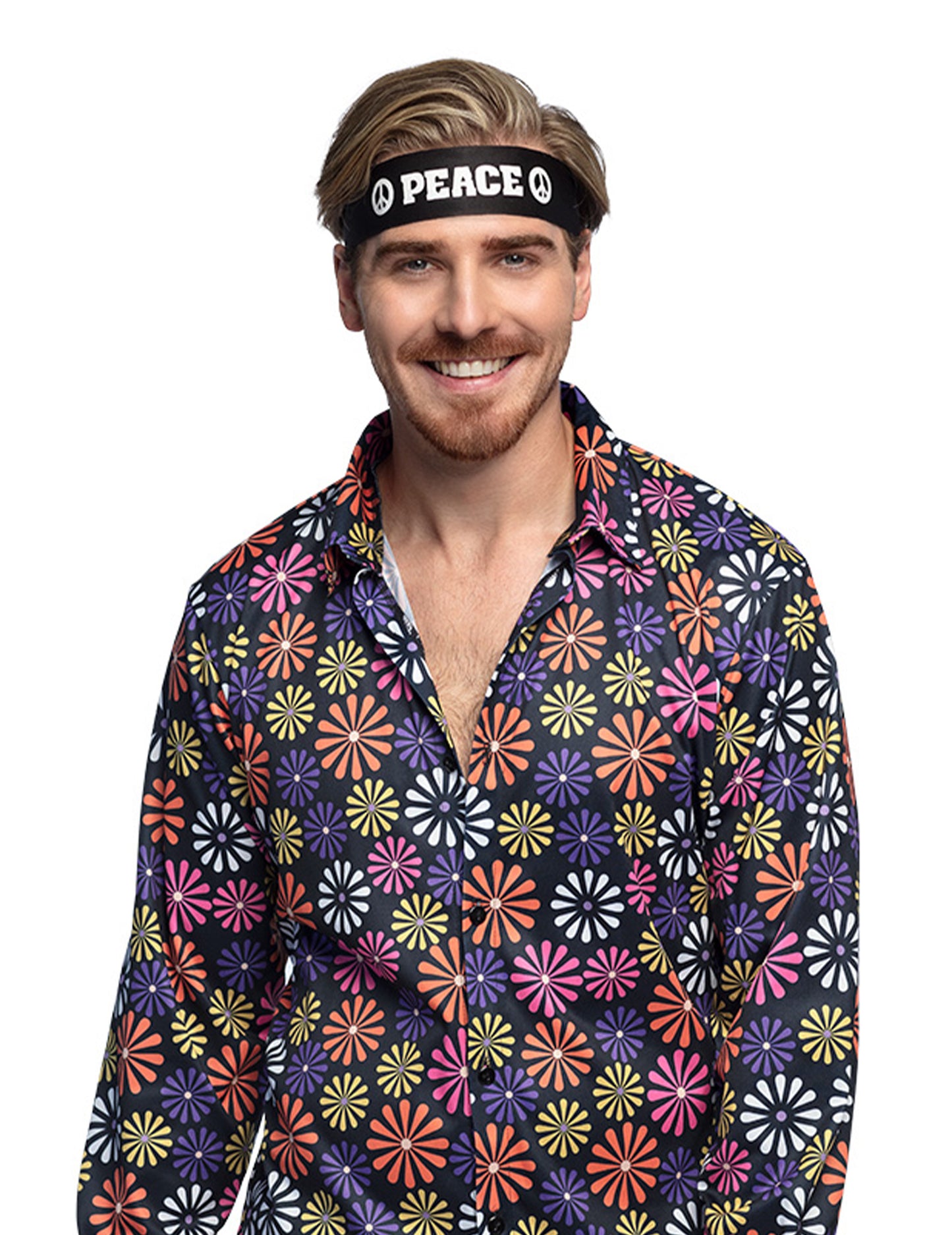 Čelenka pro dospělé s černým motivem míru