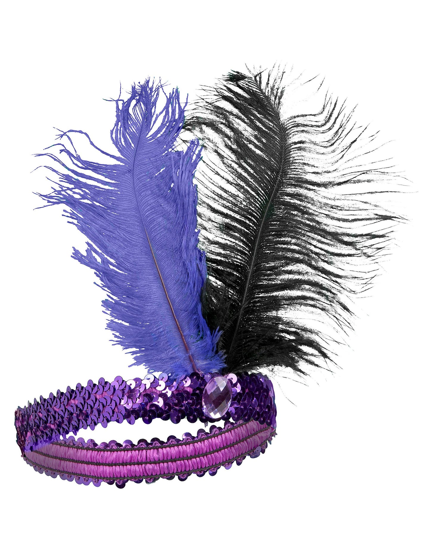 Čelenka pro dospělé s peřím a charlestonem