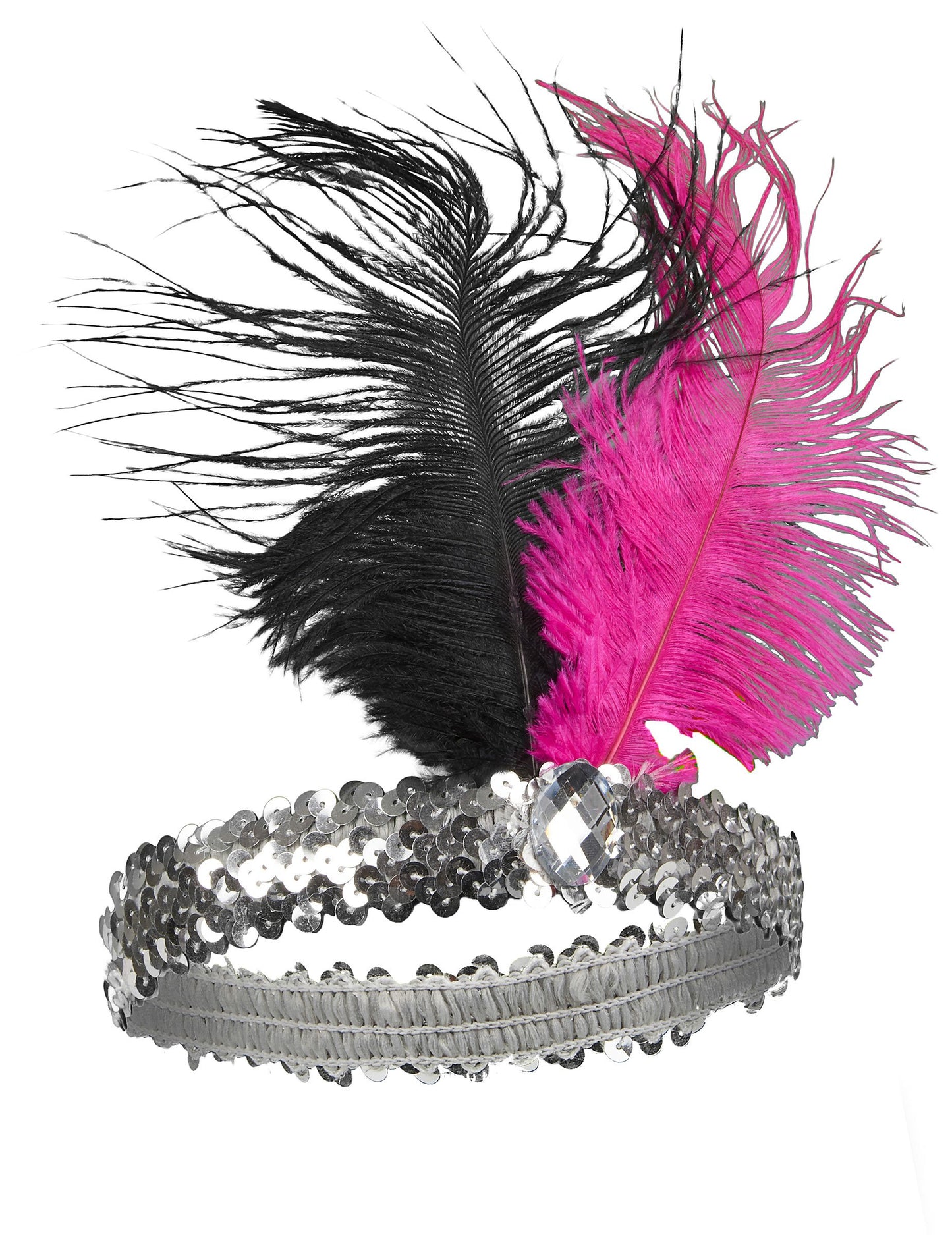 Čelenka pro dospělé s peřím a charlestonem