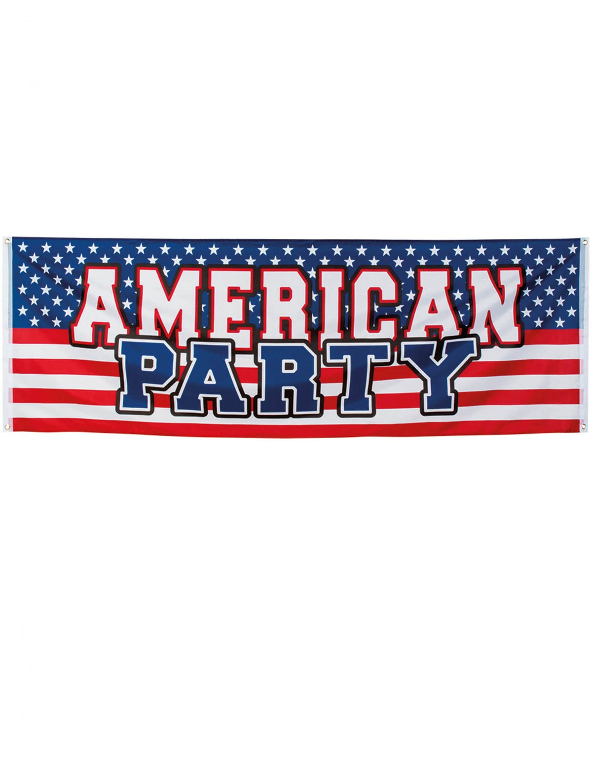 Banner American Party pro oslavu modrá bílá červená s motivem vlajky usa