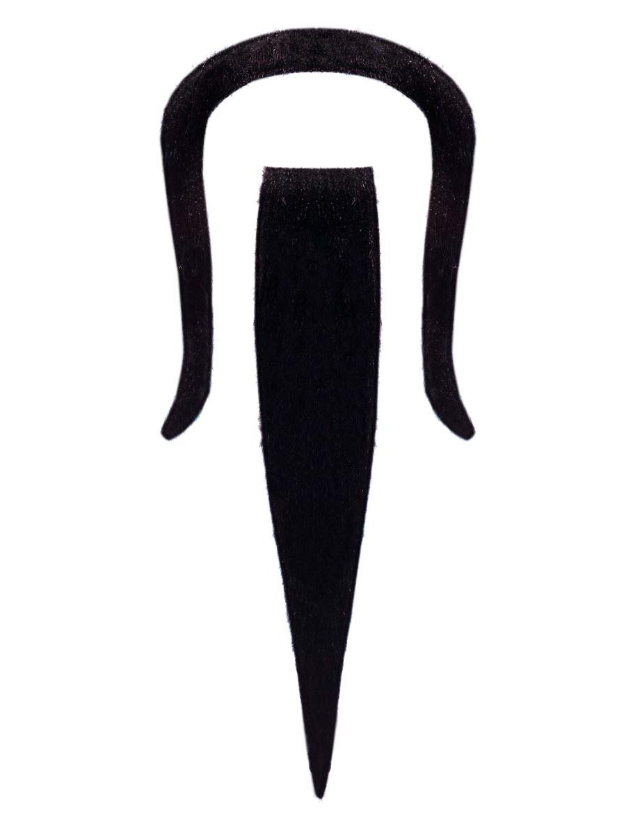 Černý samolepicí vous a knír pro dospělé