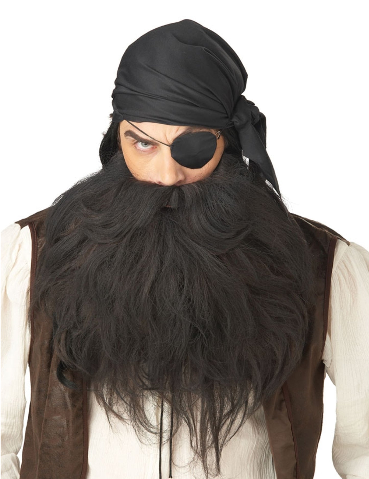 Černý pirátský vous a knír