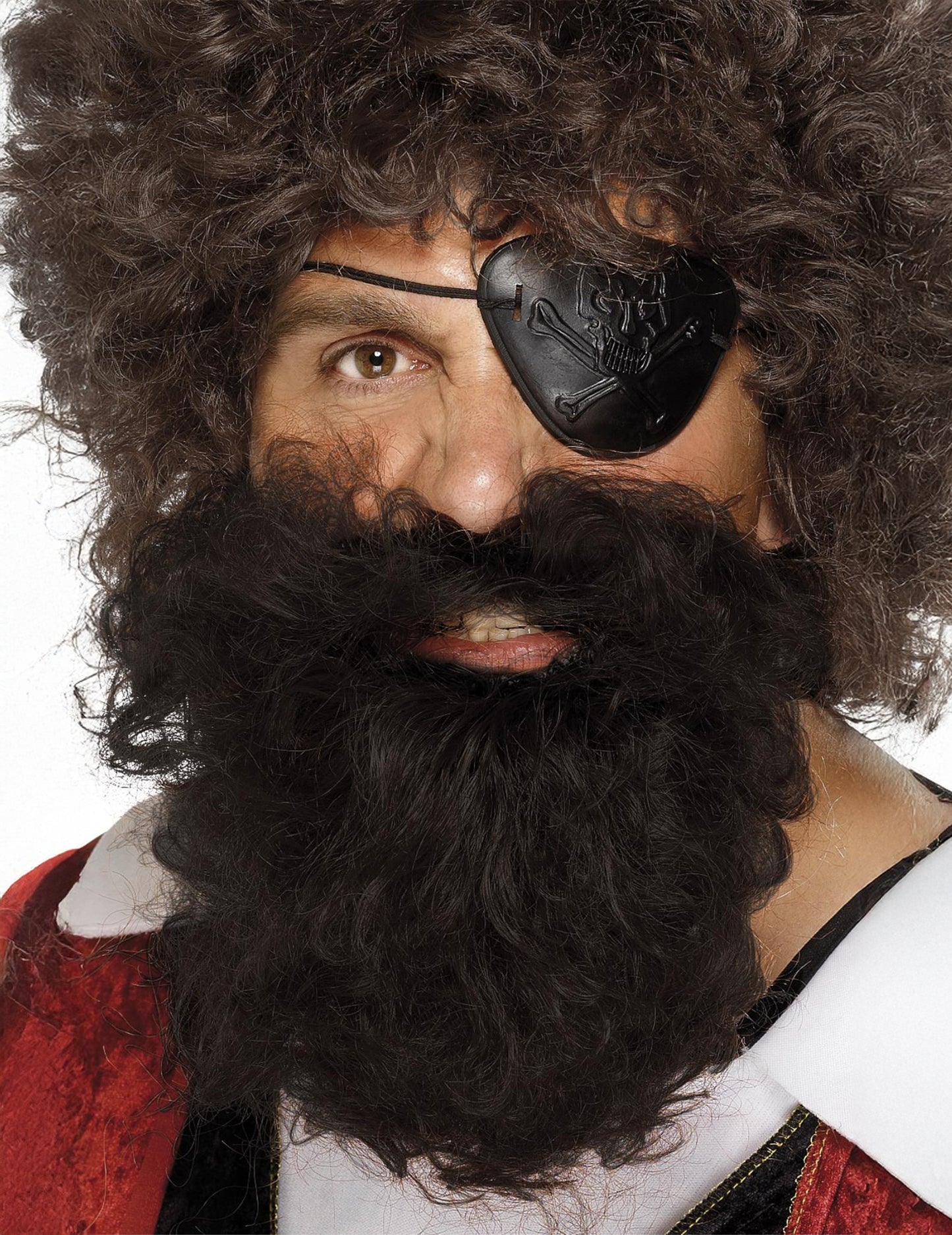 Hnědé pirátské vousy pro muže