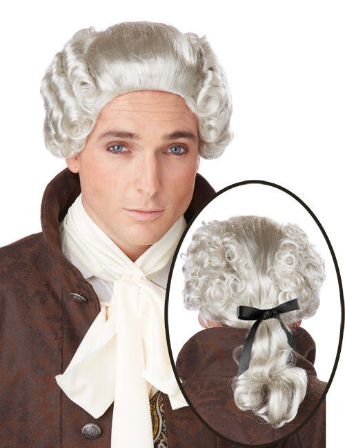 Pánská paruka v barokním šedém stylu