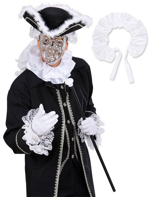 Collerette en satin baroque pour adulte blanc