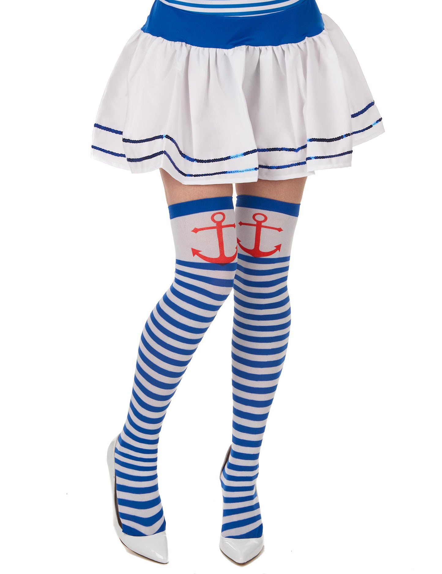 Dámské pruhované námořnické punčochy