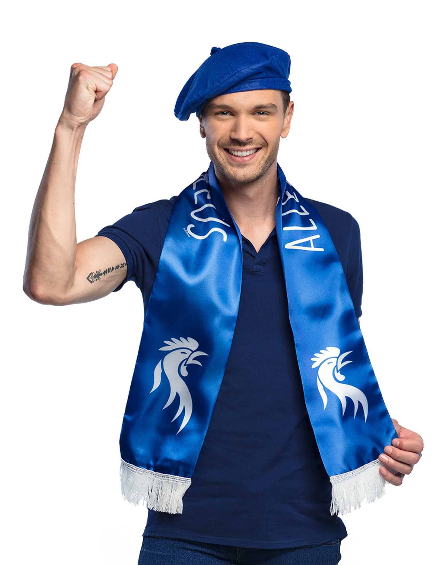 Modrý baskický baret pro dospělé