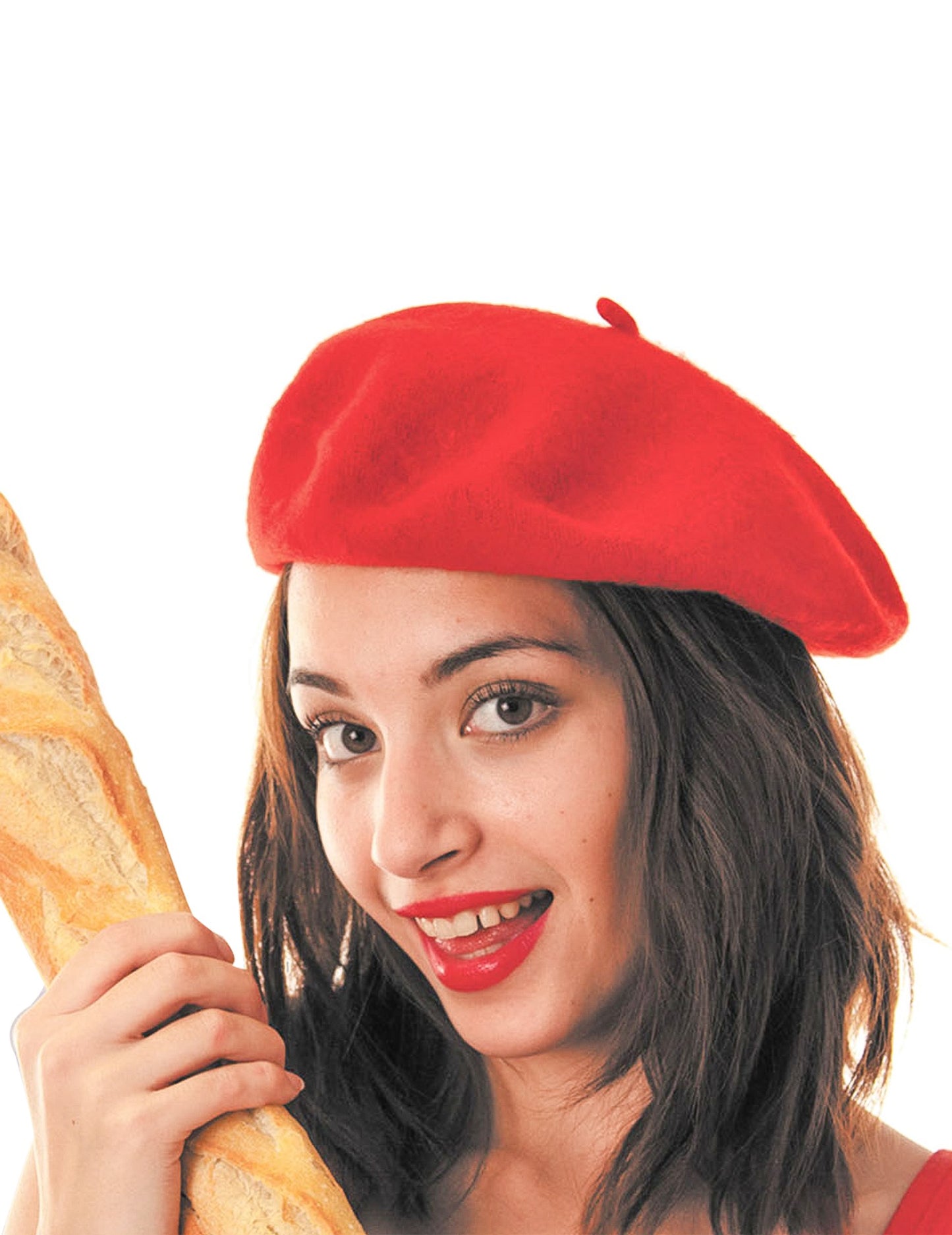 Červený baskický baret pro dospělé