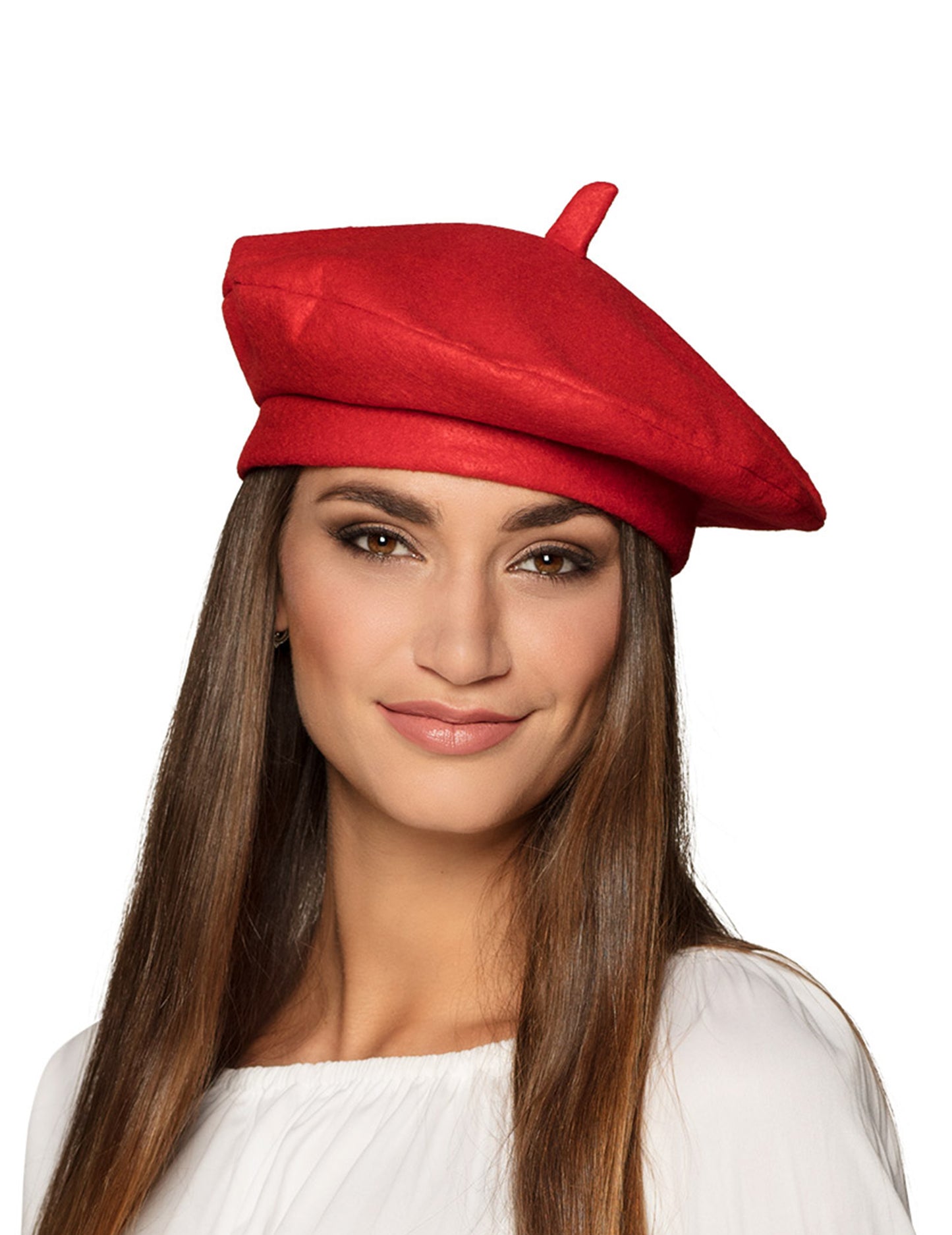 Červený baskický baret pro dospělé