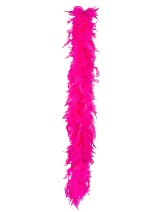 Détail des plumes du boa en plumes pour adulte rose vif 50 g