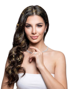 Festivalový make-up s třpytkami a kamínky