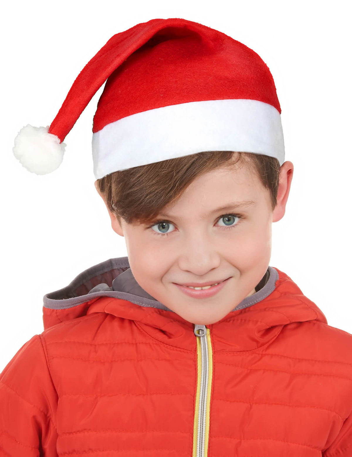 santa claus čepice pro dítě červená a bílá