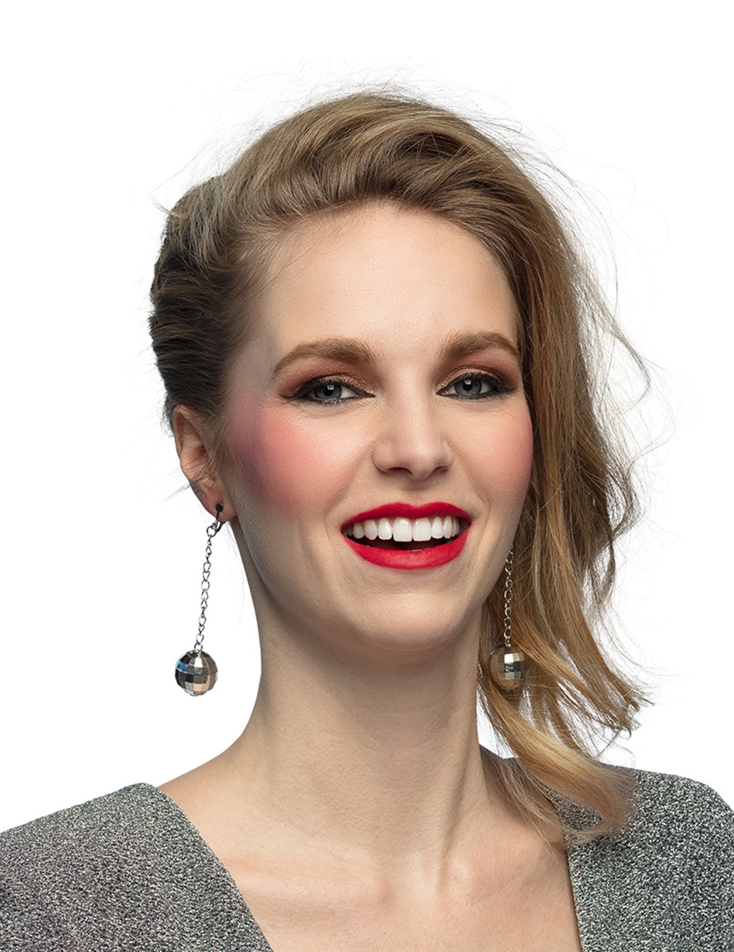 Dámské náušnice s disco koulí