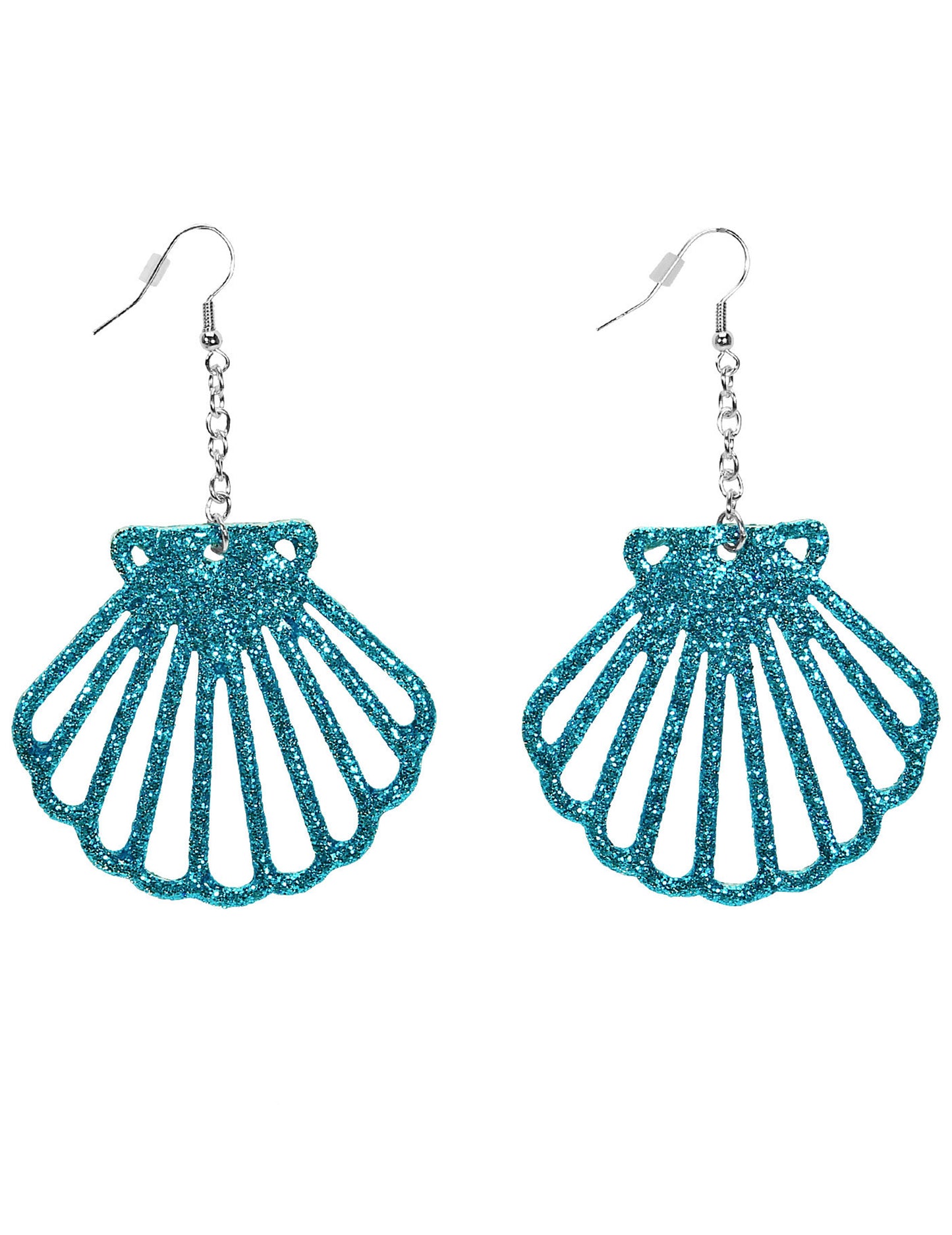 Náušnice s lesklými mušlemi pro dospělé