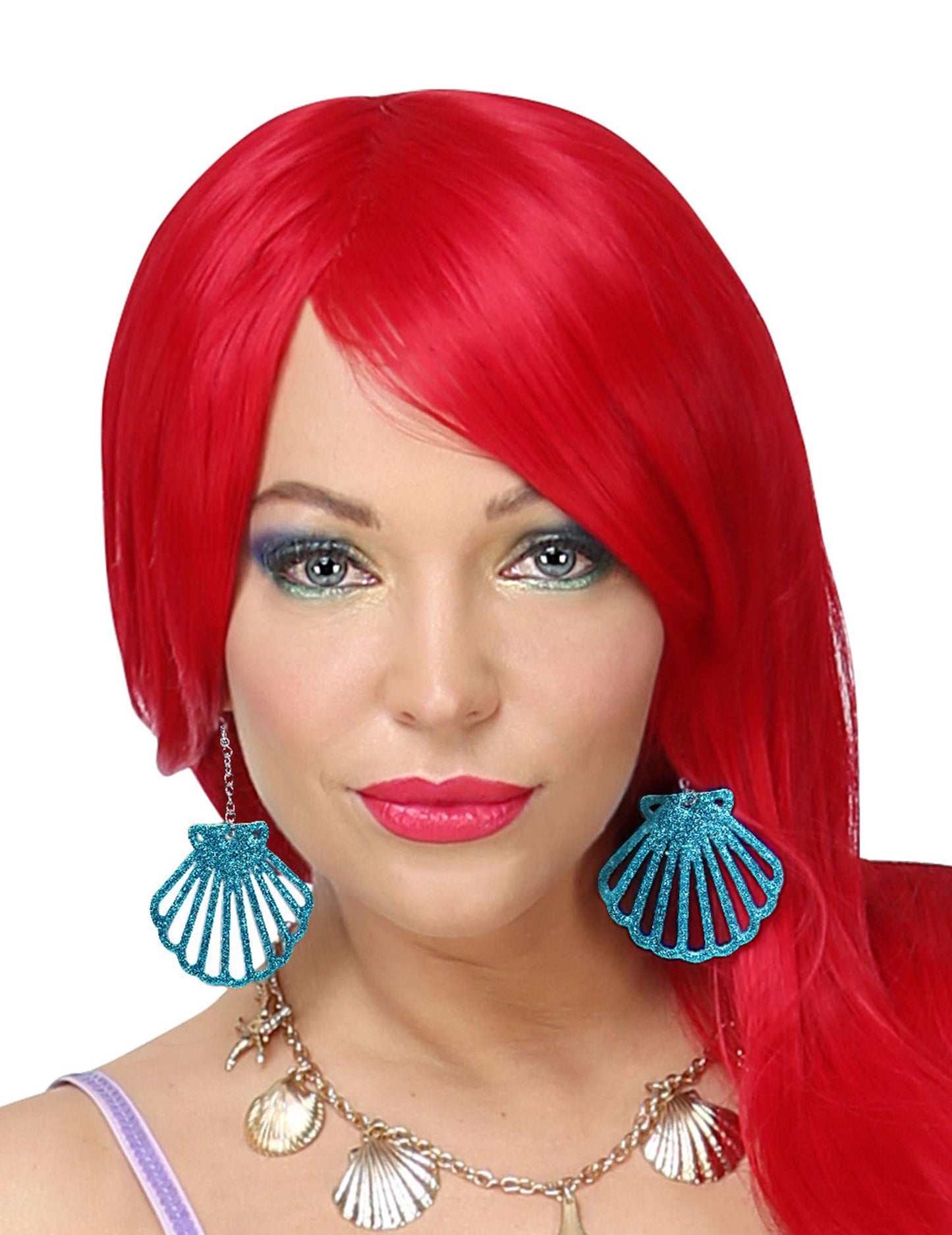 Náušnice s lesklými mušlemi pro dospělé