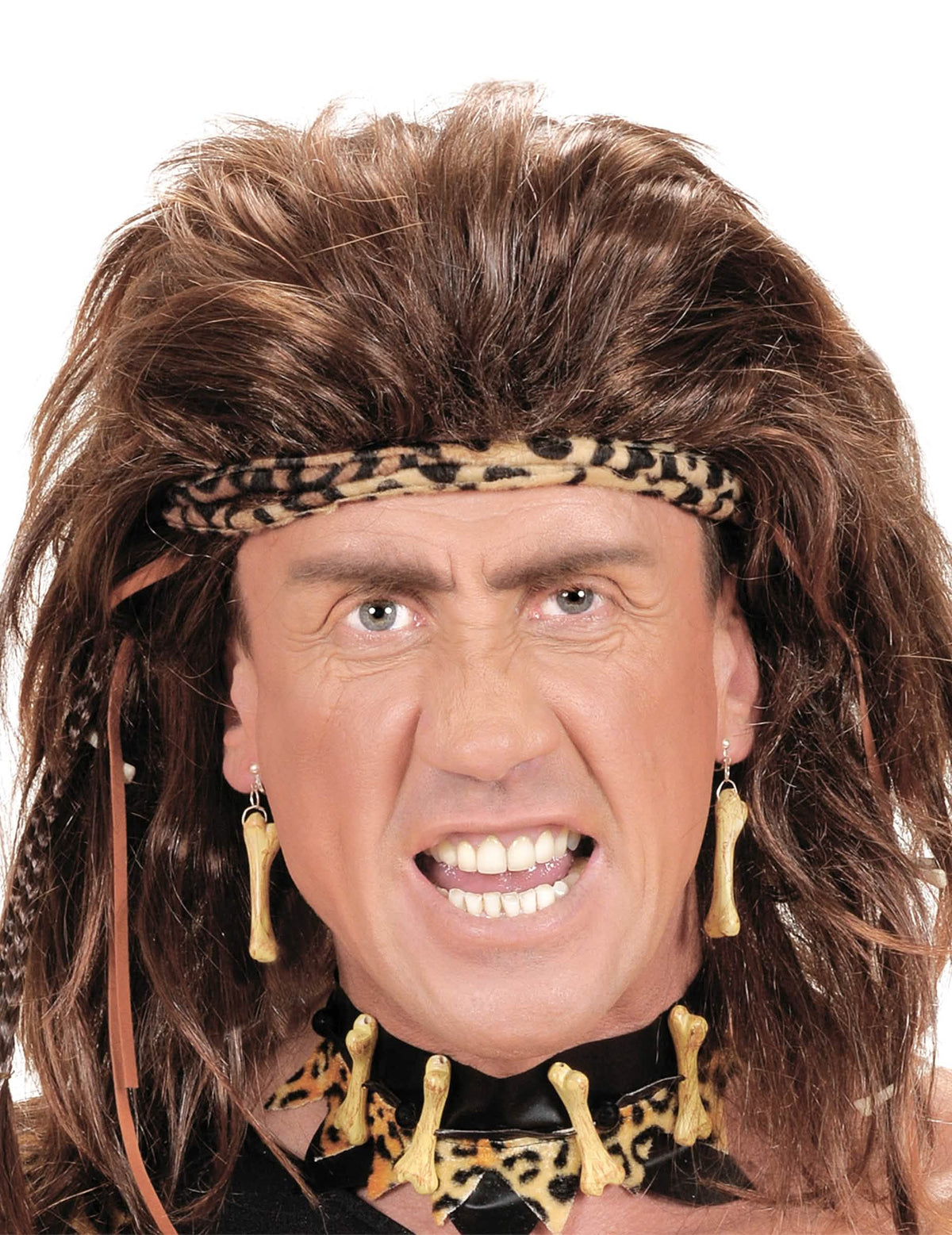 Umístění béžových náušnic z kostí pro dospělého v prehistorickém stylu