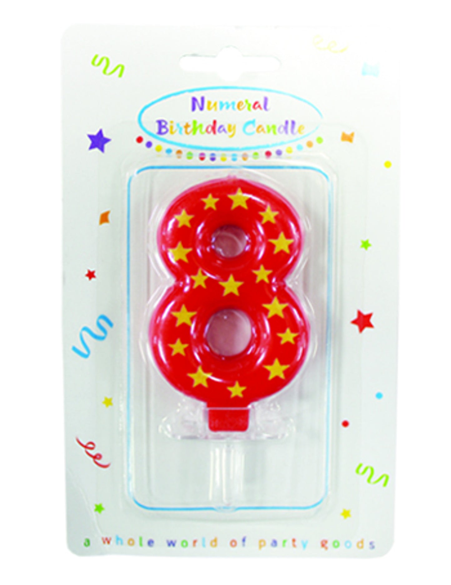 Svíčka s hvězdným číslem 6,3 x 4 cm na narozeninový dort