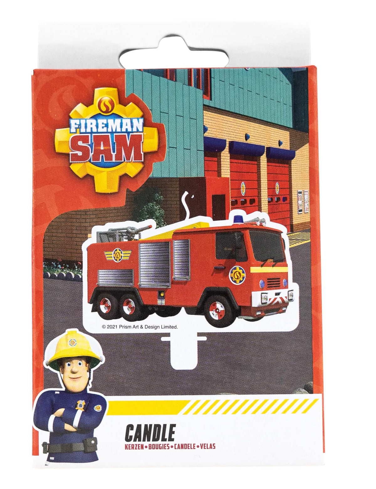 Emballage de la bougie d'anniversaire camion Sam le Pompier