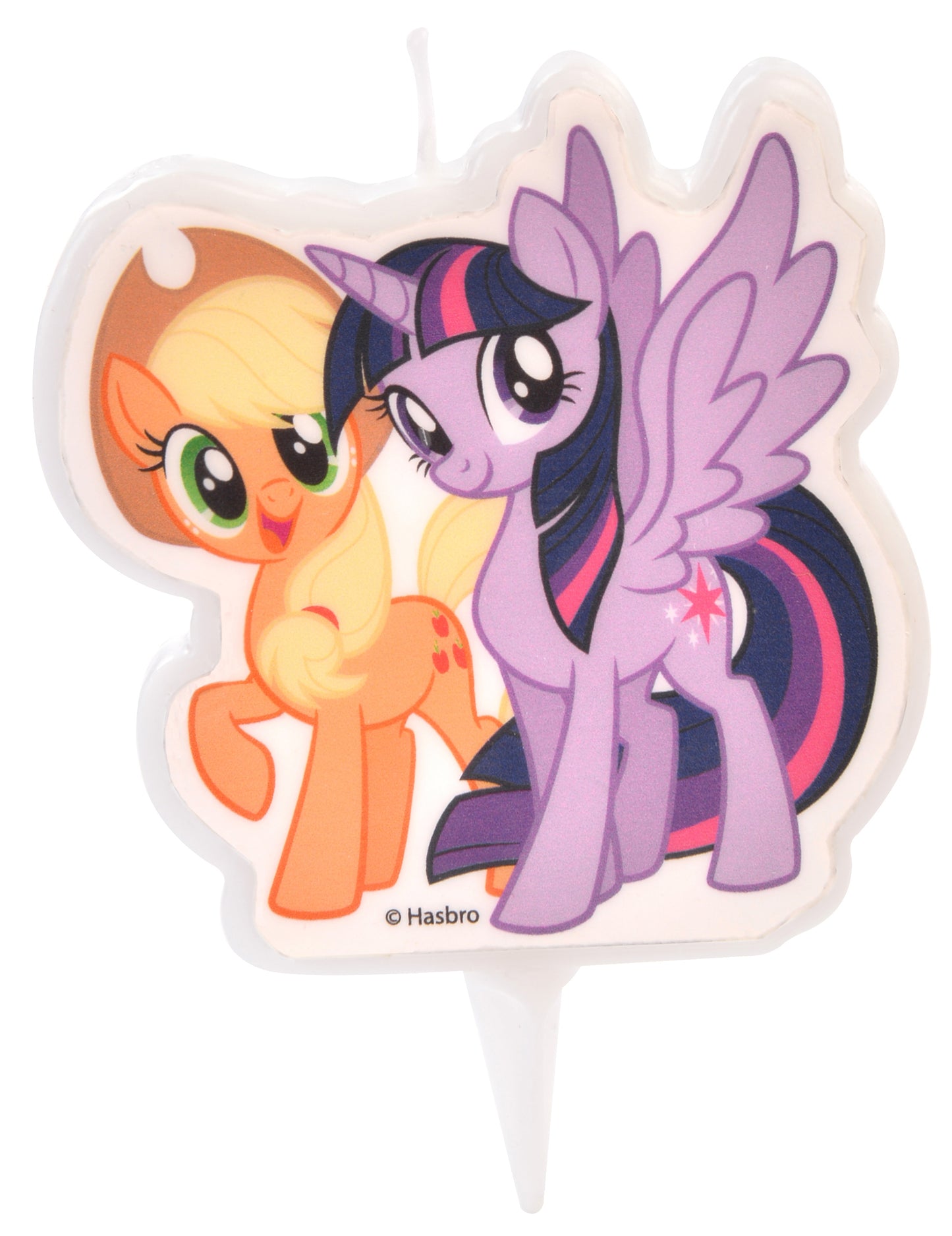 Bougie My Little Pony Applejack et Twilight Sparkle pour enfant violette et orange