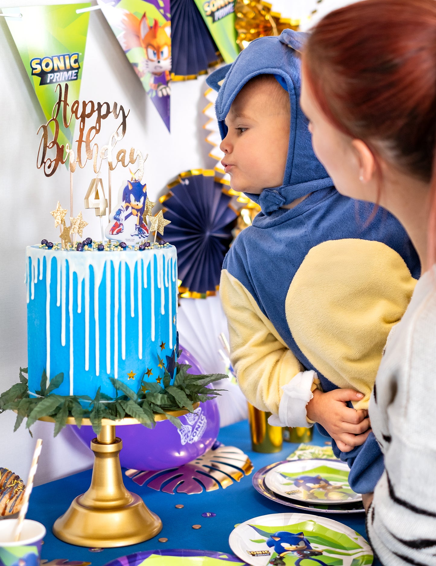 Narozeninová svíčka Sonic Prime 9 cm