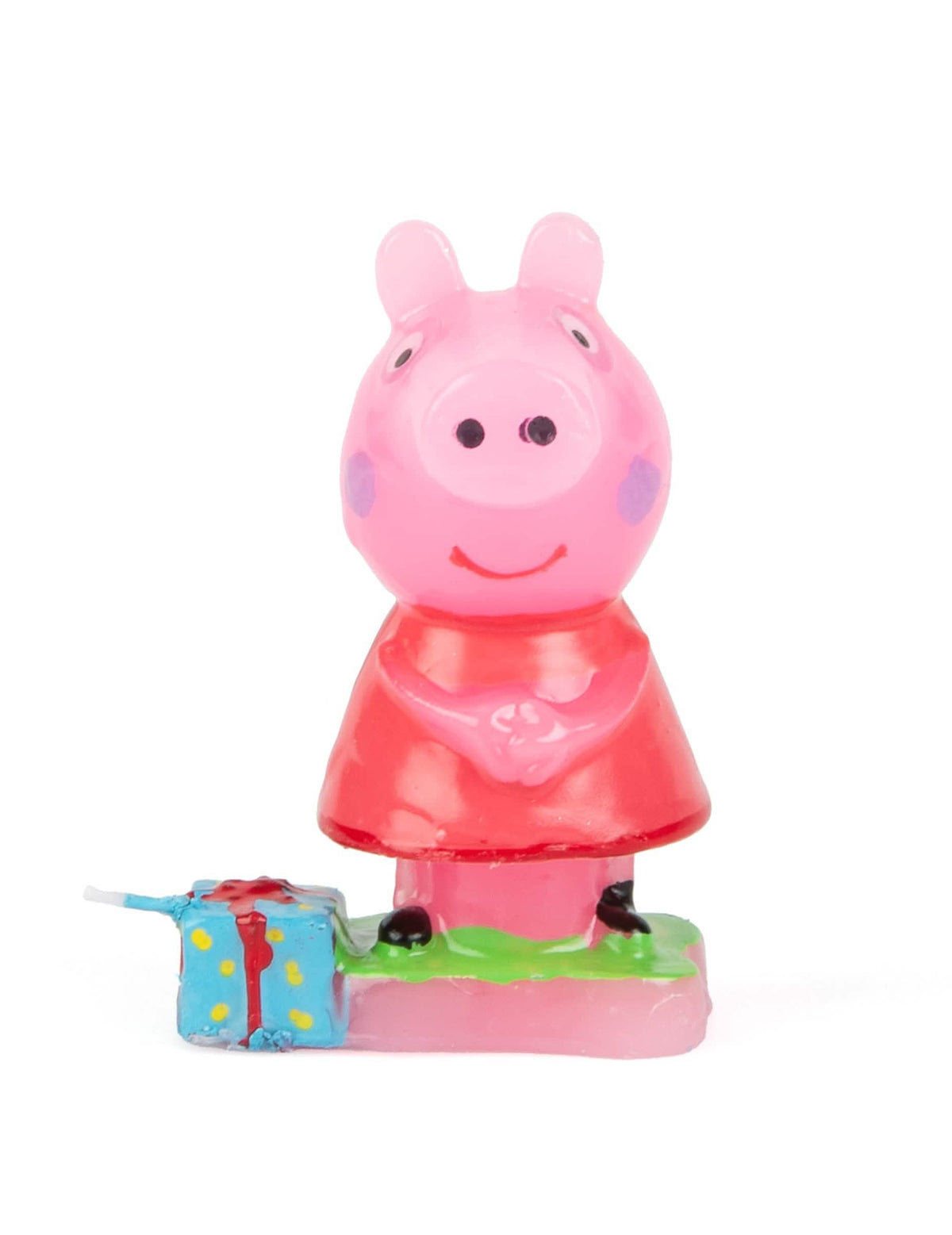 Pohled zepředu na svíčku Prasátko Peppa