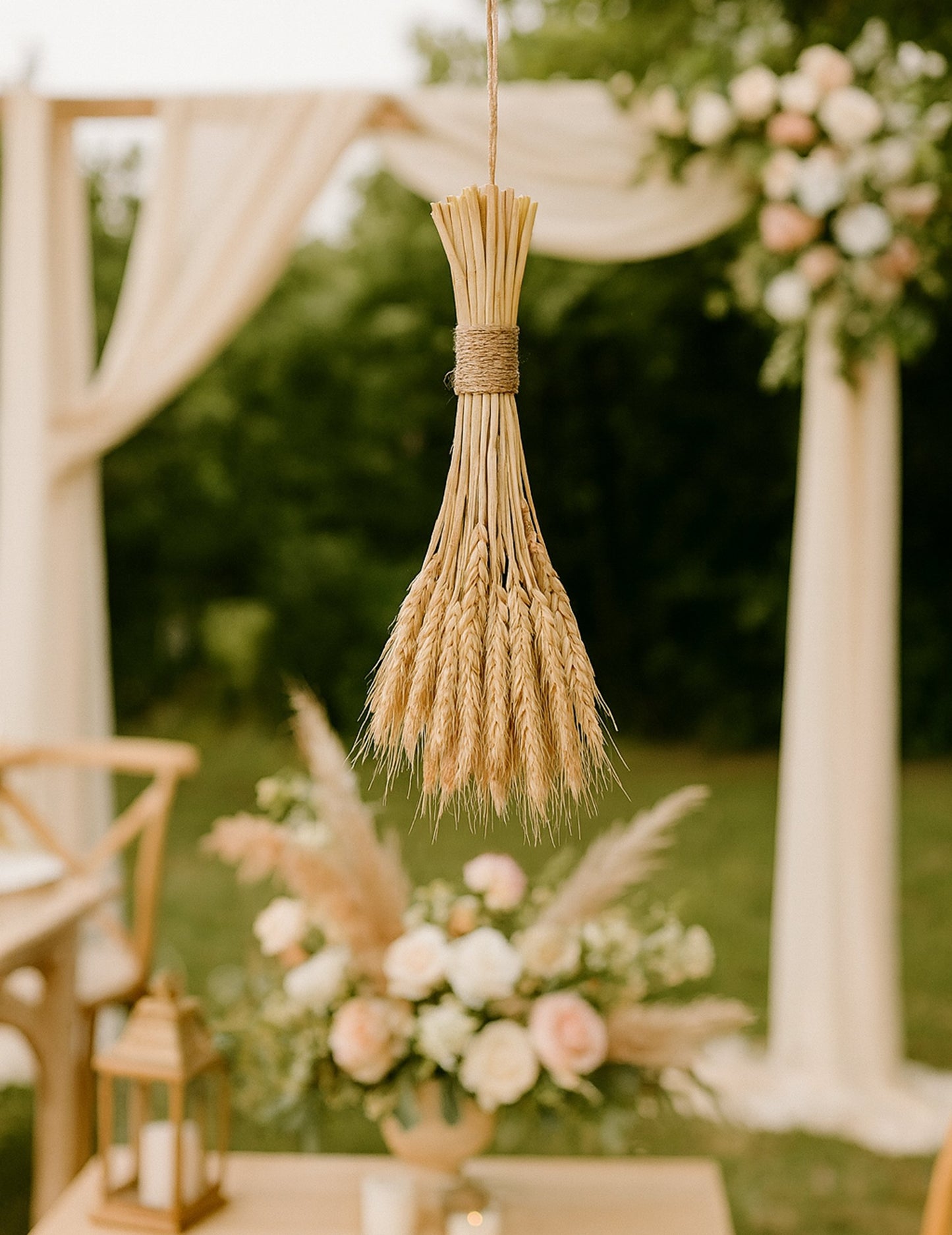 Kytice z 60 přírodních pšeničných klasů cm