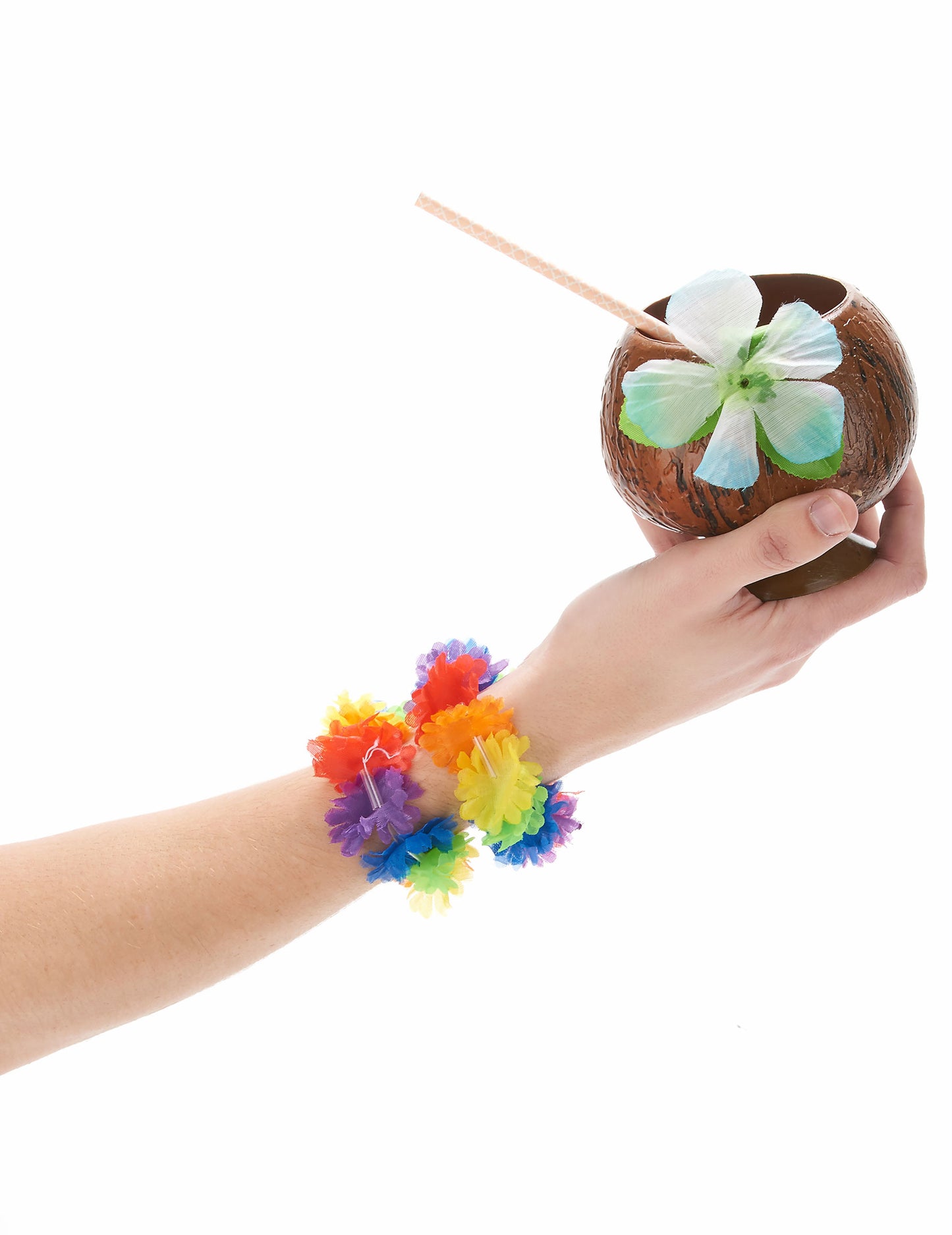 2 vícebarevné havajské náramky