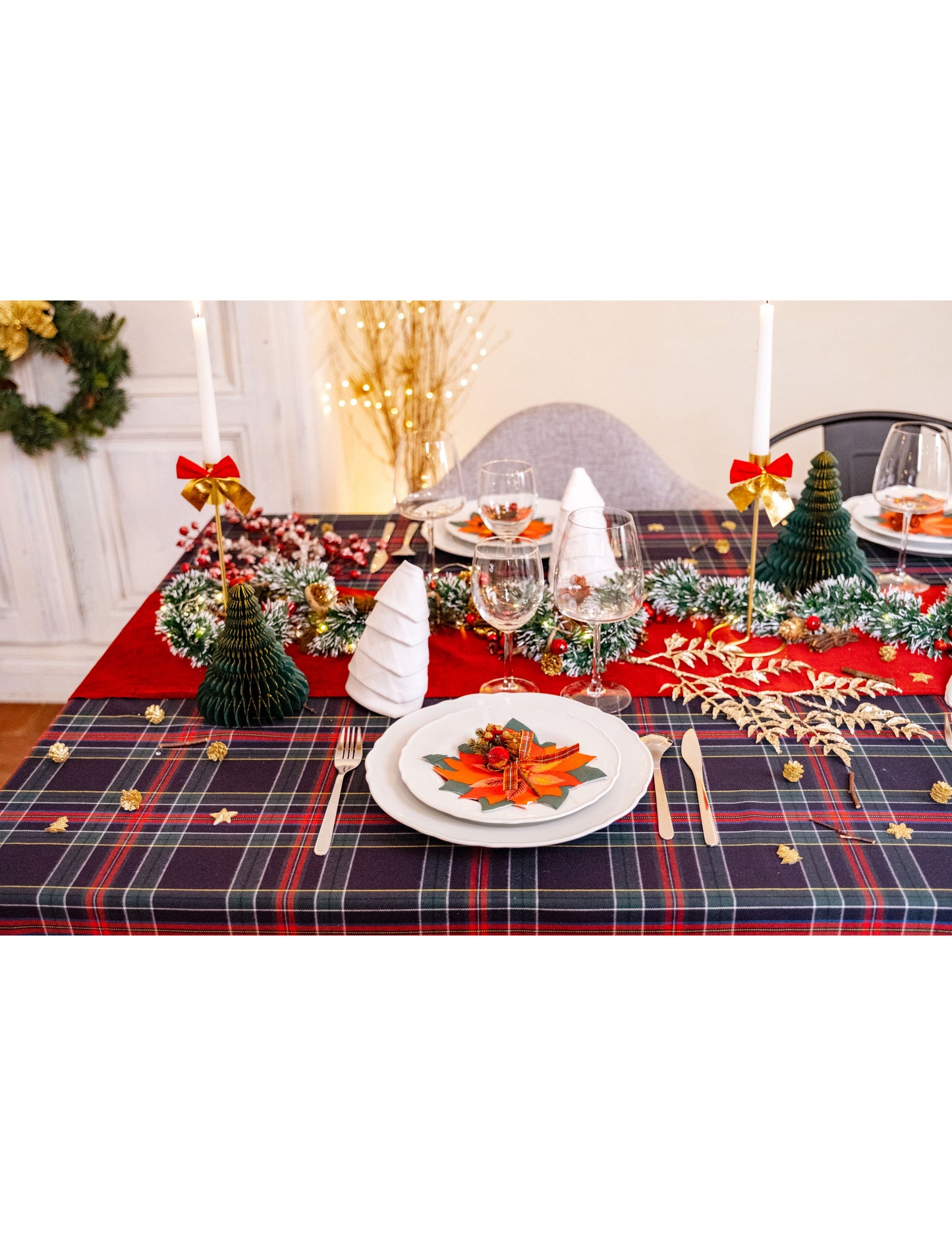 Větev se zlatými třpytkami, 65 cm