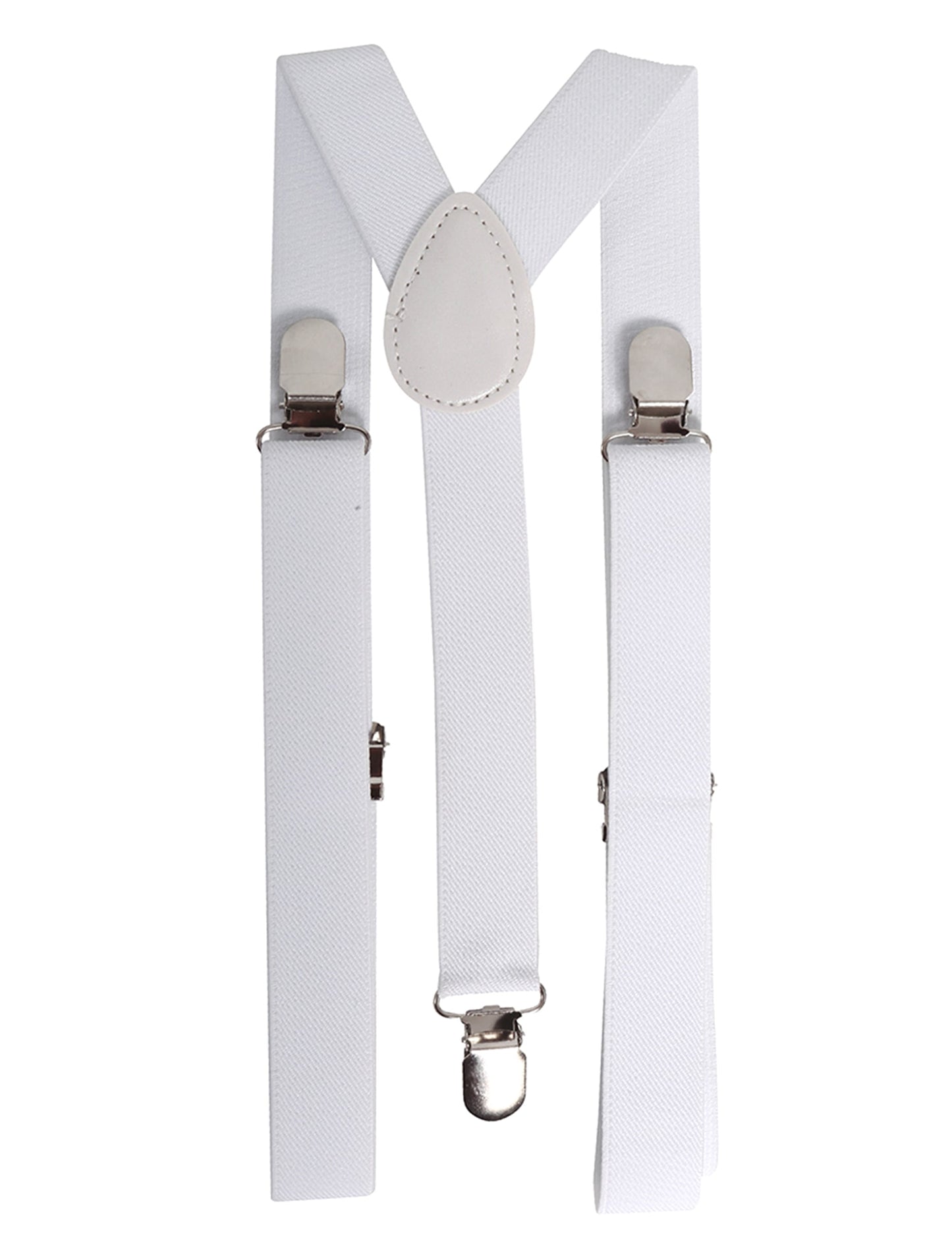 Détail des attaches des bretelles pour adulte blanches
