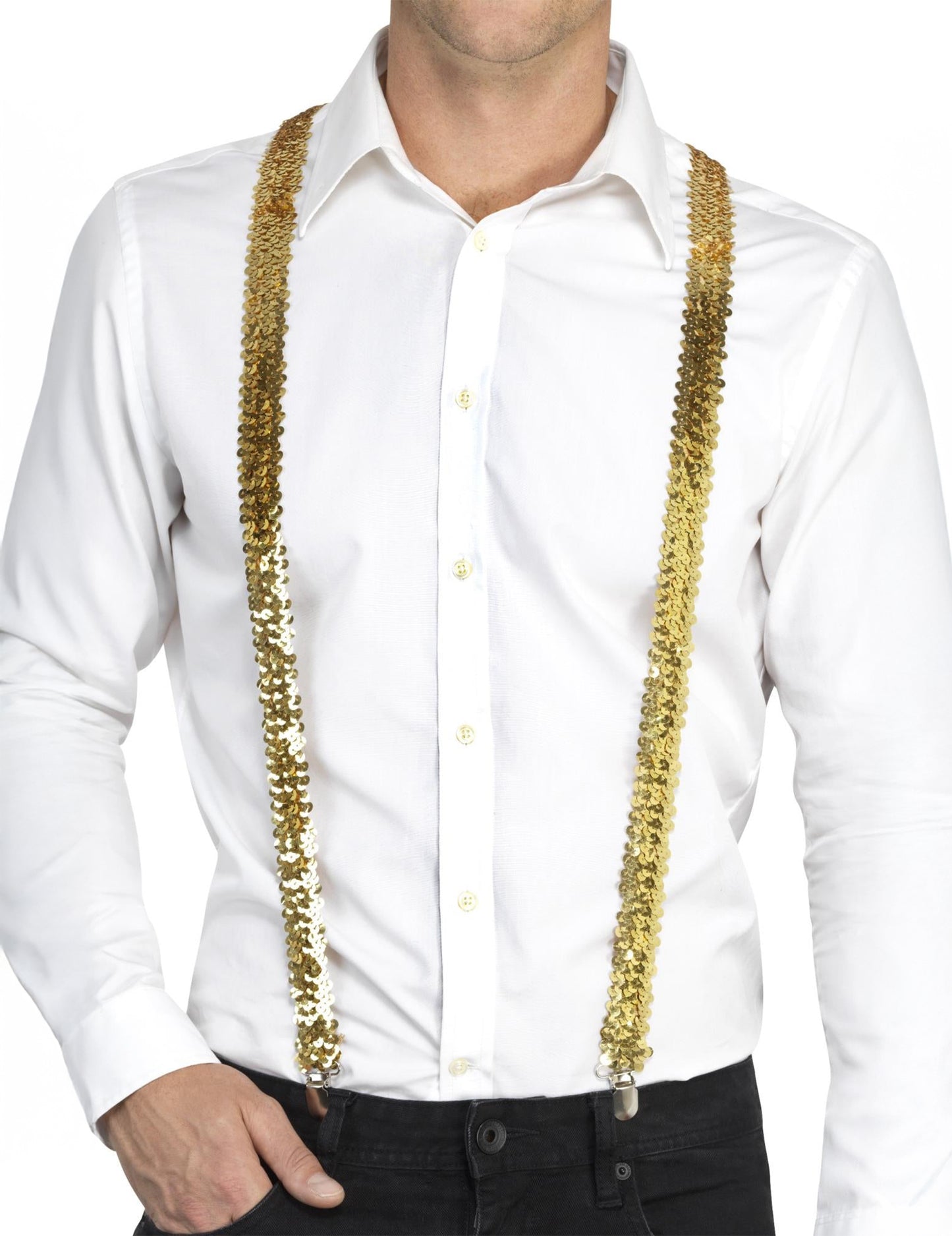 Dospělé zlaté flitrované šle