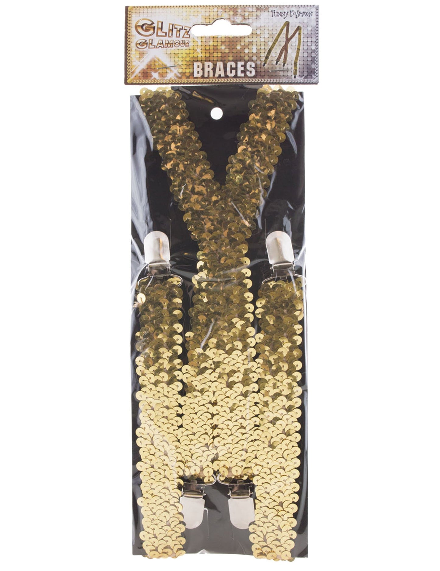 Dospělé zlaté flitrované šle