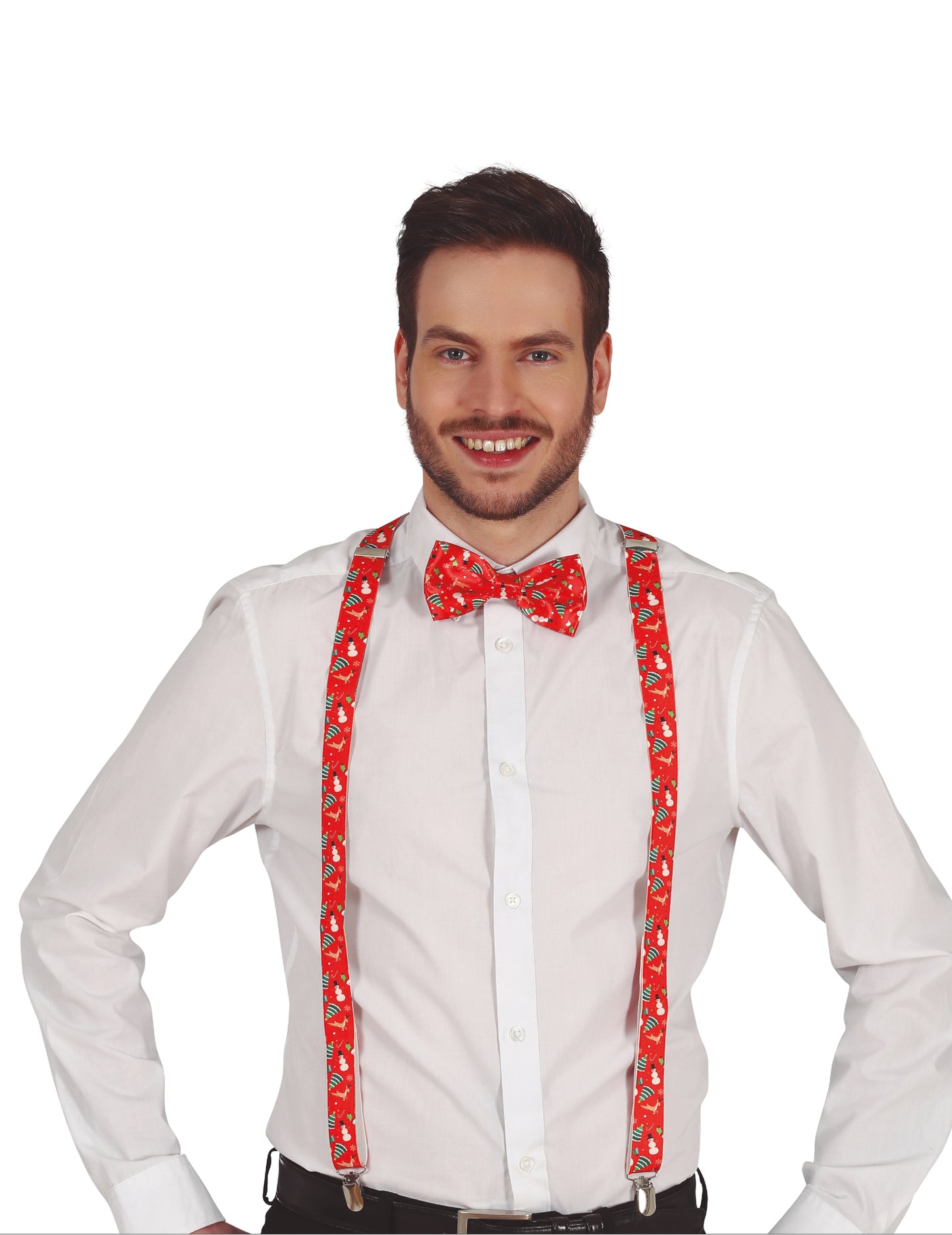 Červené vánoční šle pro dospělé