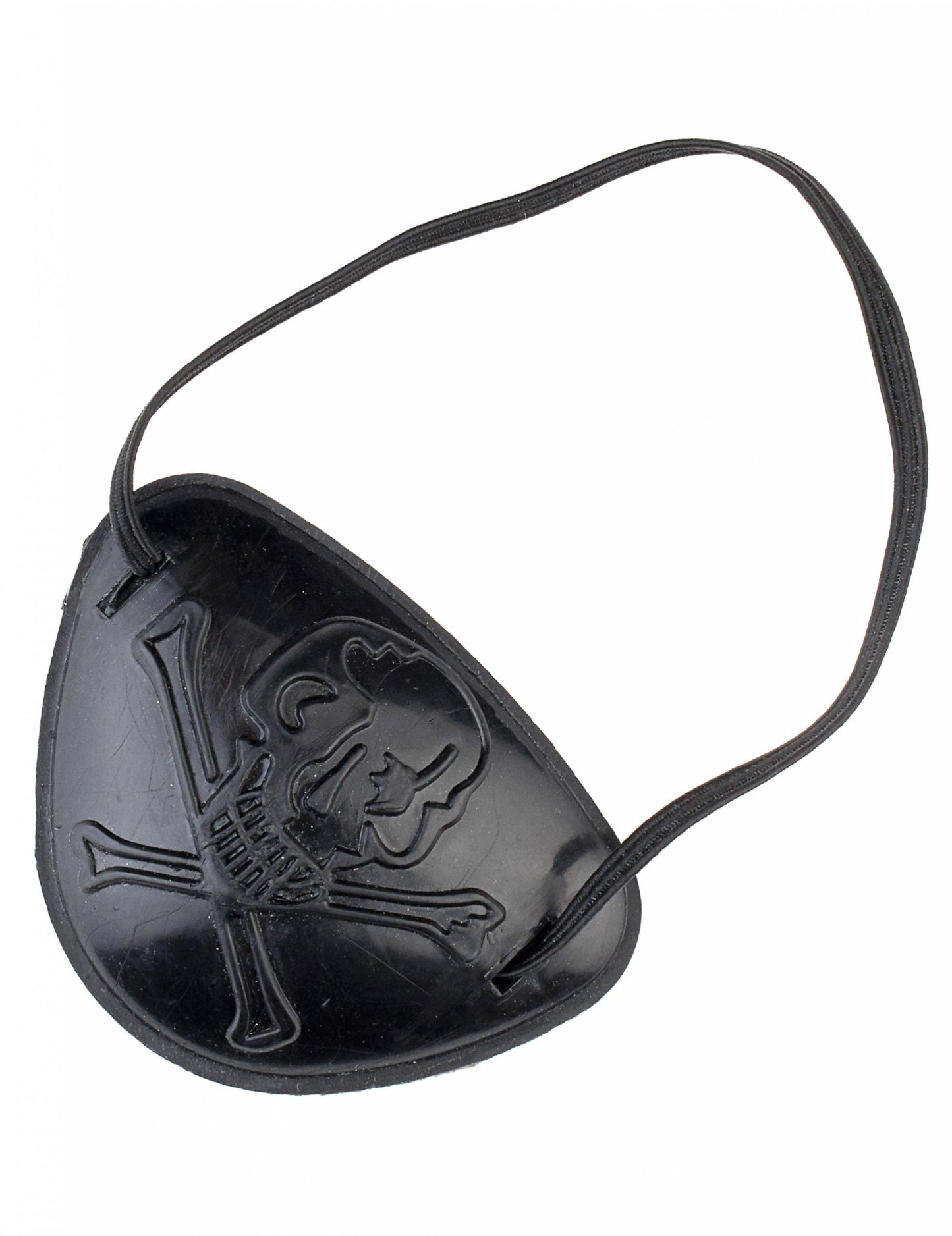 Černá pirátská oční klapka pro dospělé 7x5cm