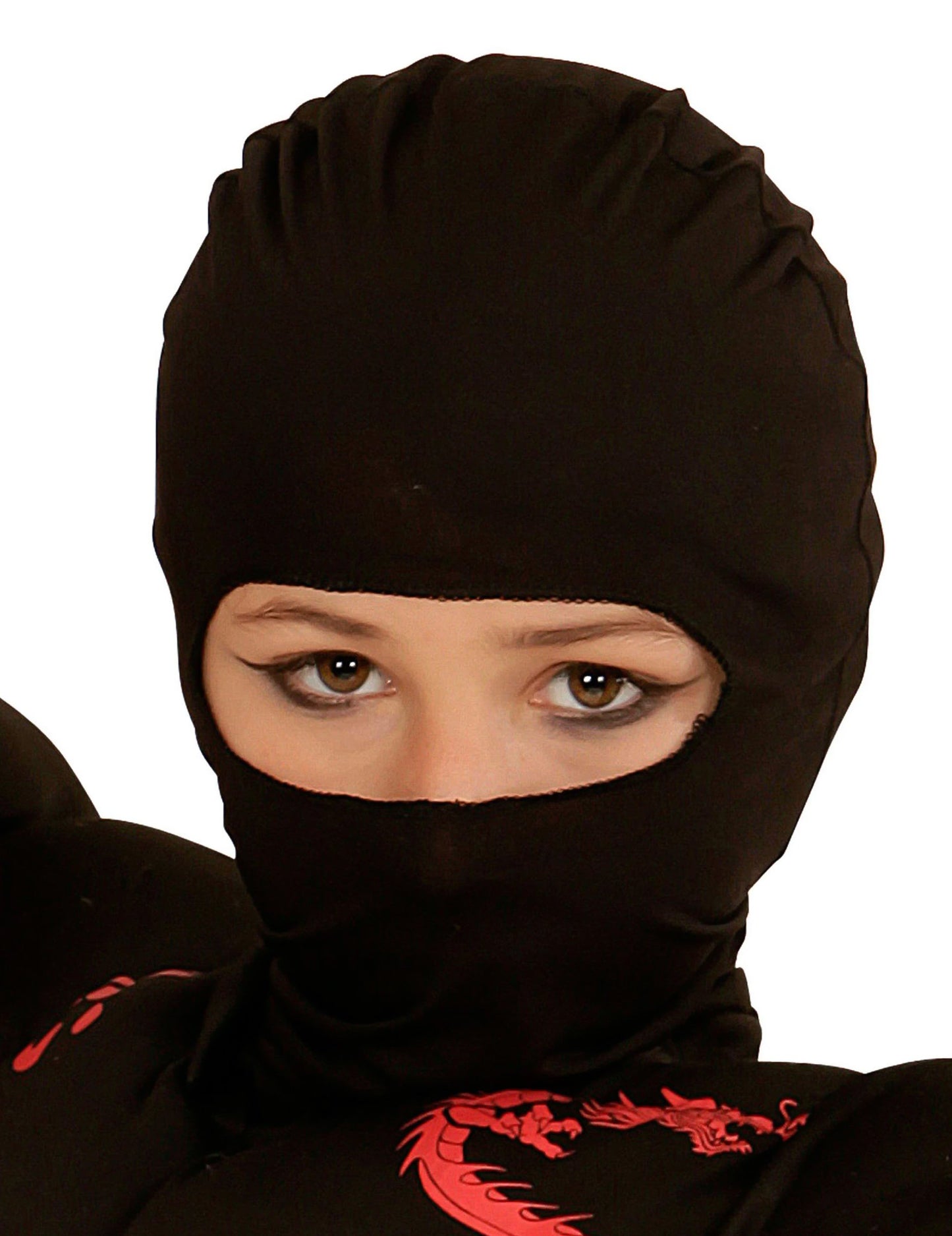 Dětská černá ninja kapuce