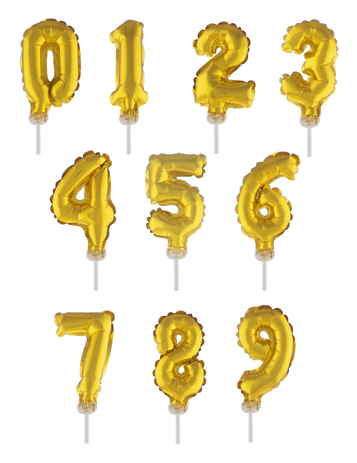 Cake topper balon číslo pro párty zlatá