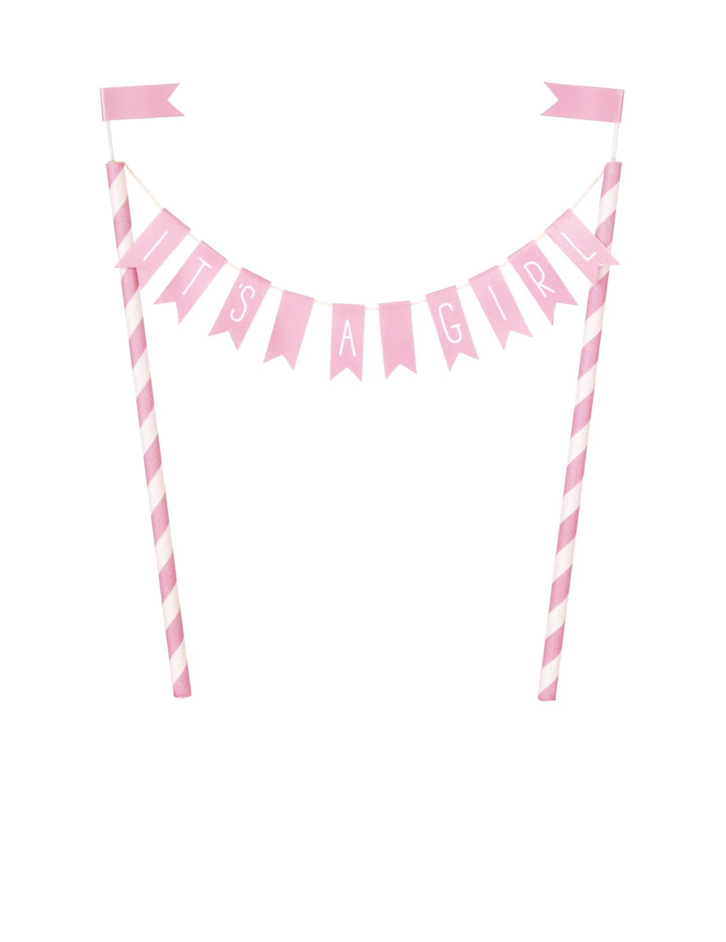 Cake topper it's a girl pour baby shower rose