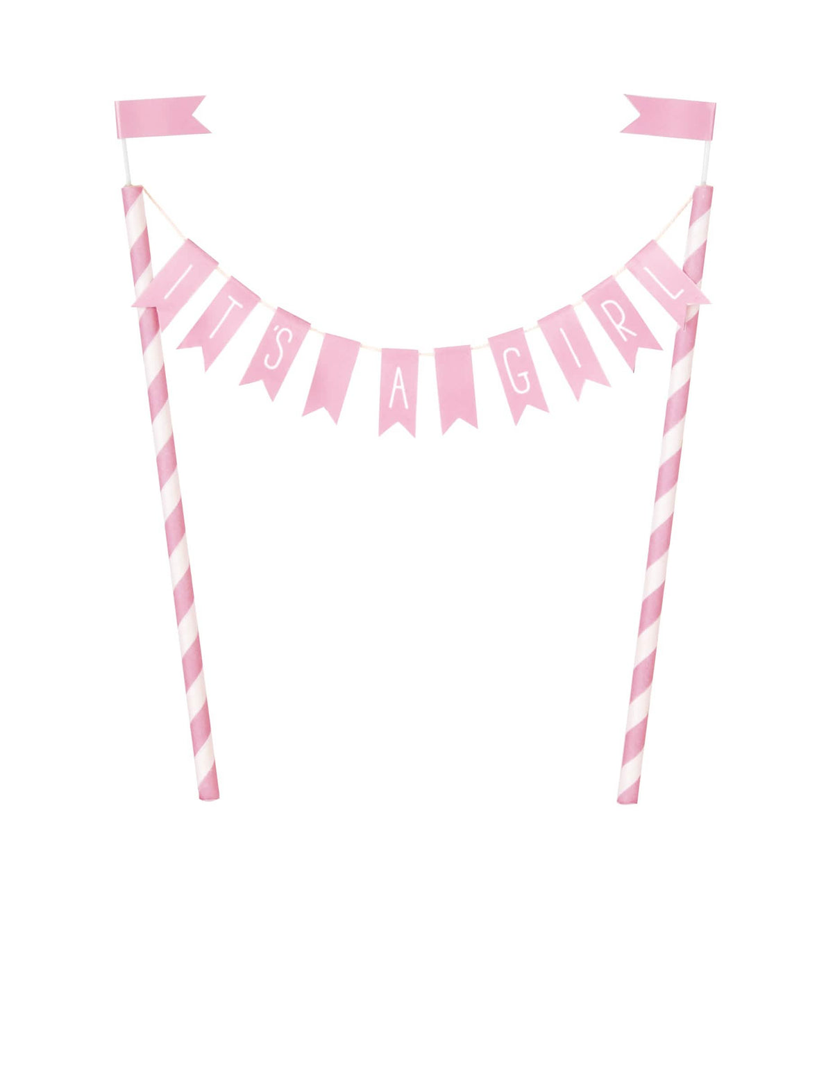 Cake topper je to holčička pro baby shower růžová