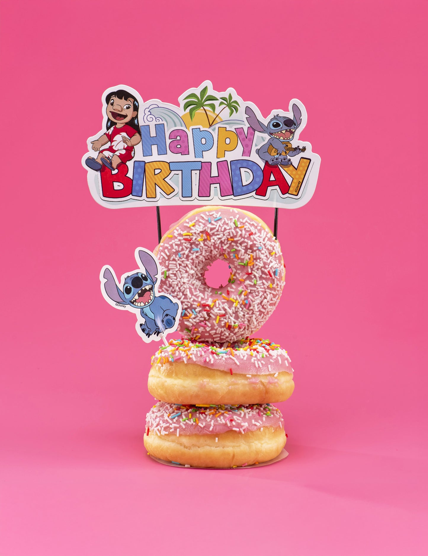 Cake topper Happy Birthday Stitch 17,5 cm