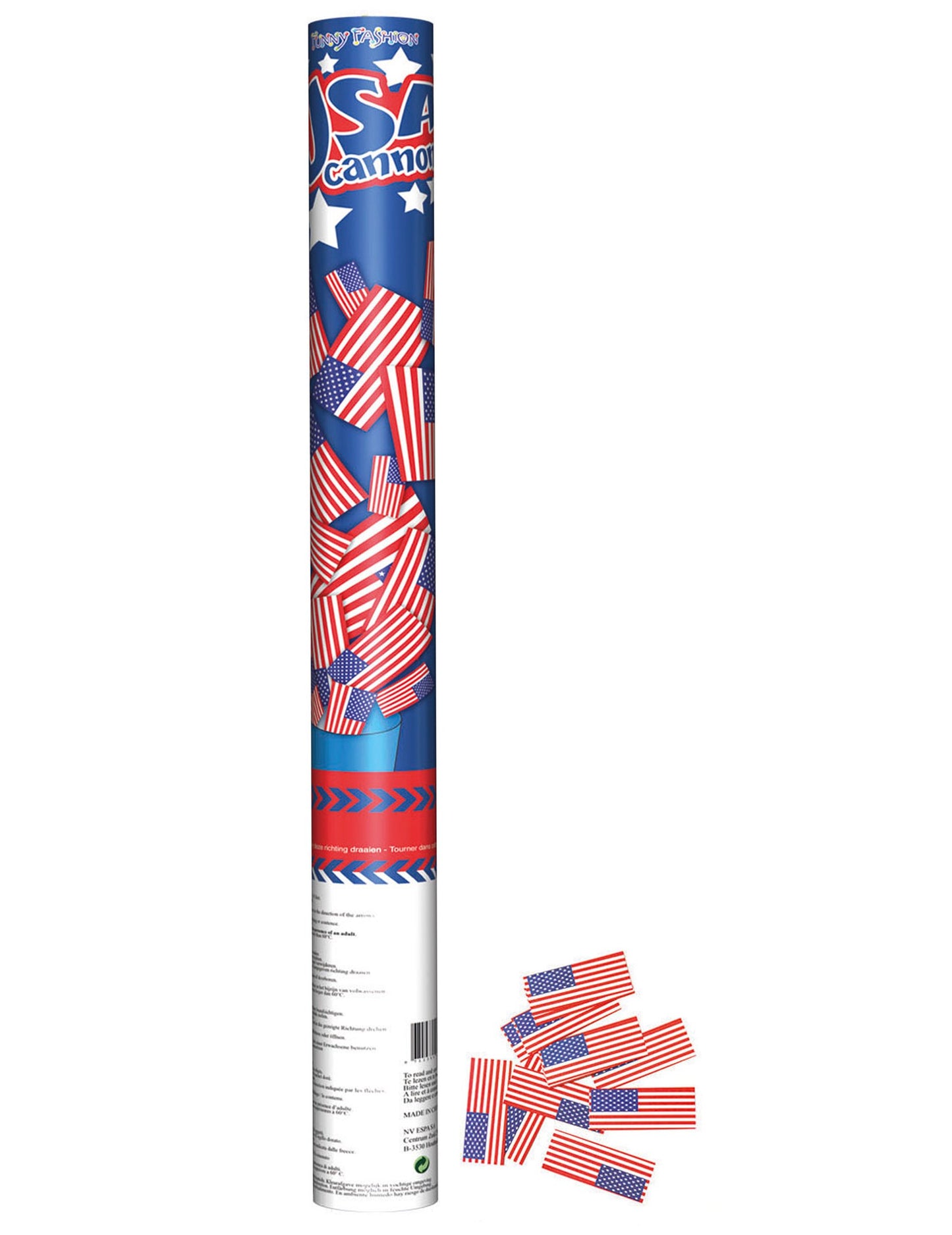 60cm konfetové dělo s vlajkou USA