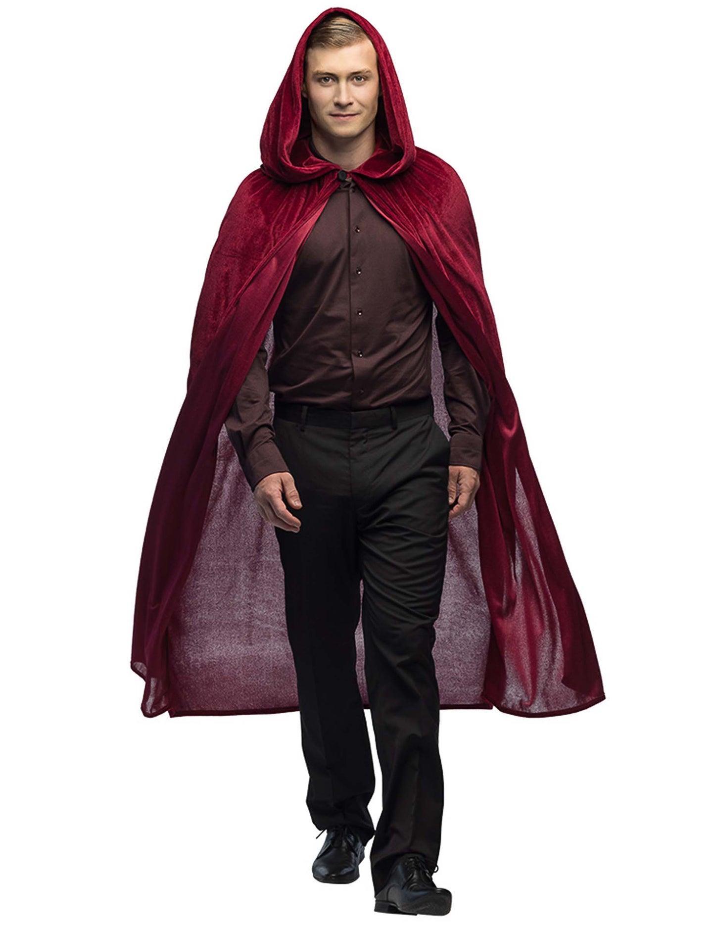 Vínově červená pláštěnka s kapucí 170 cm