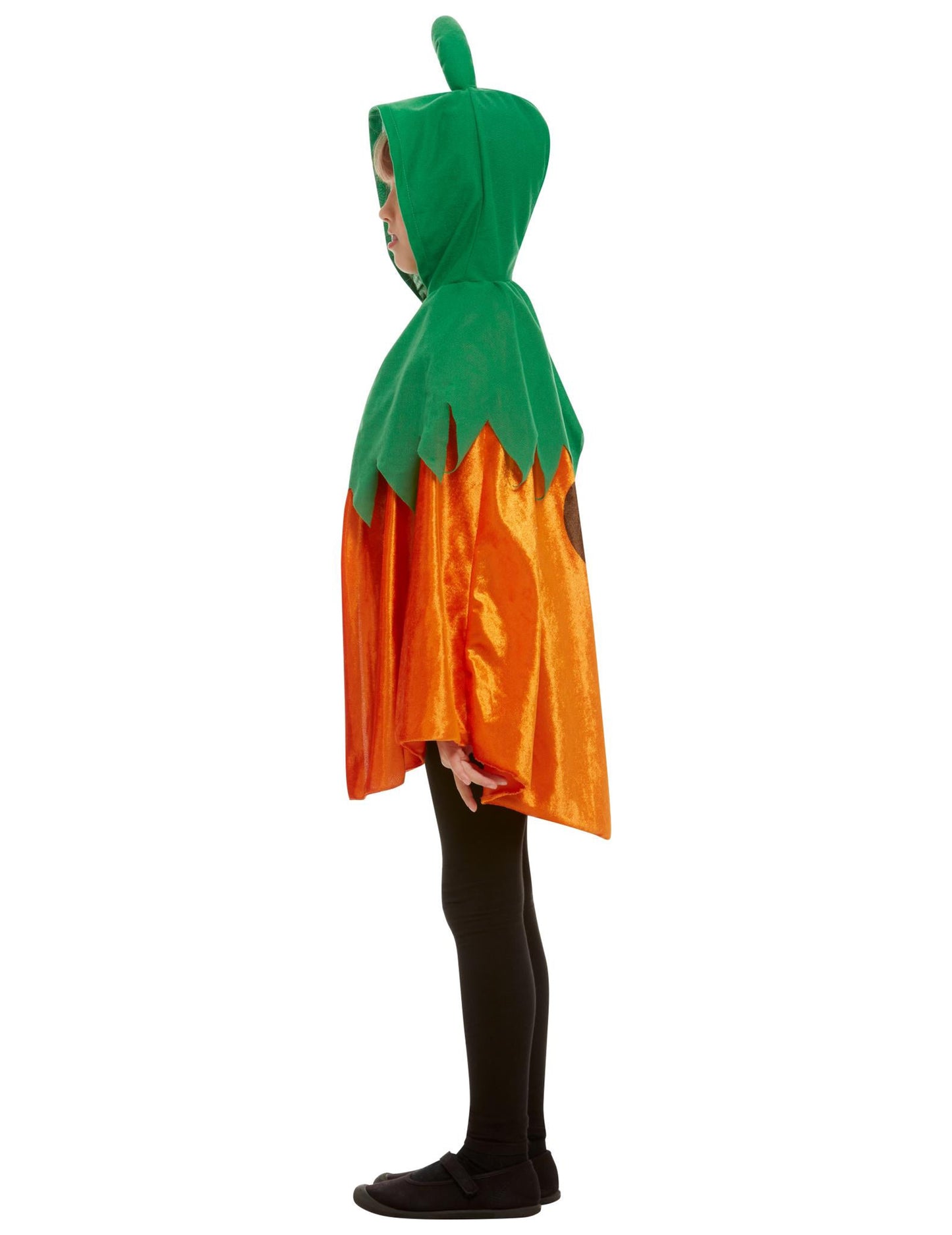 Dětská oranžová sametová dýňová pláštěnka s kapucí